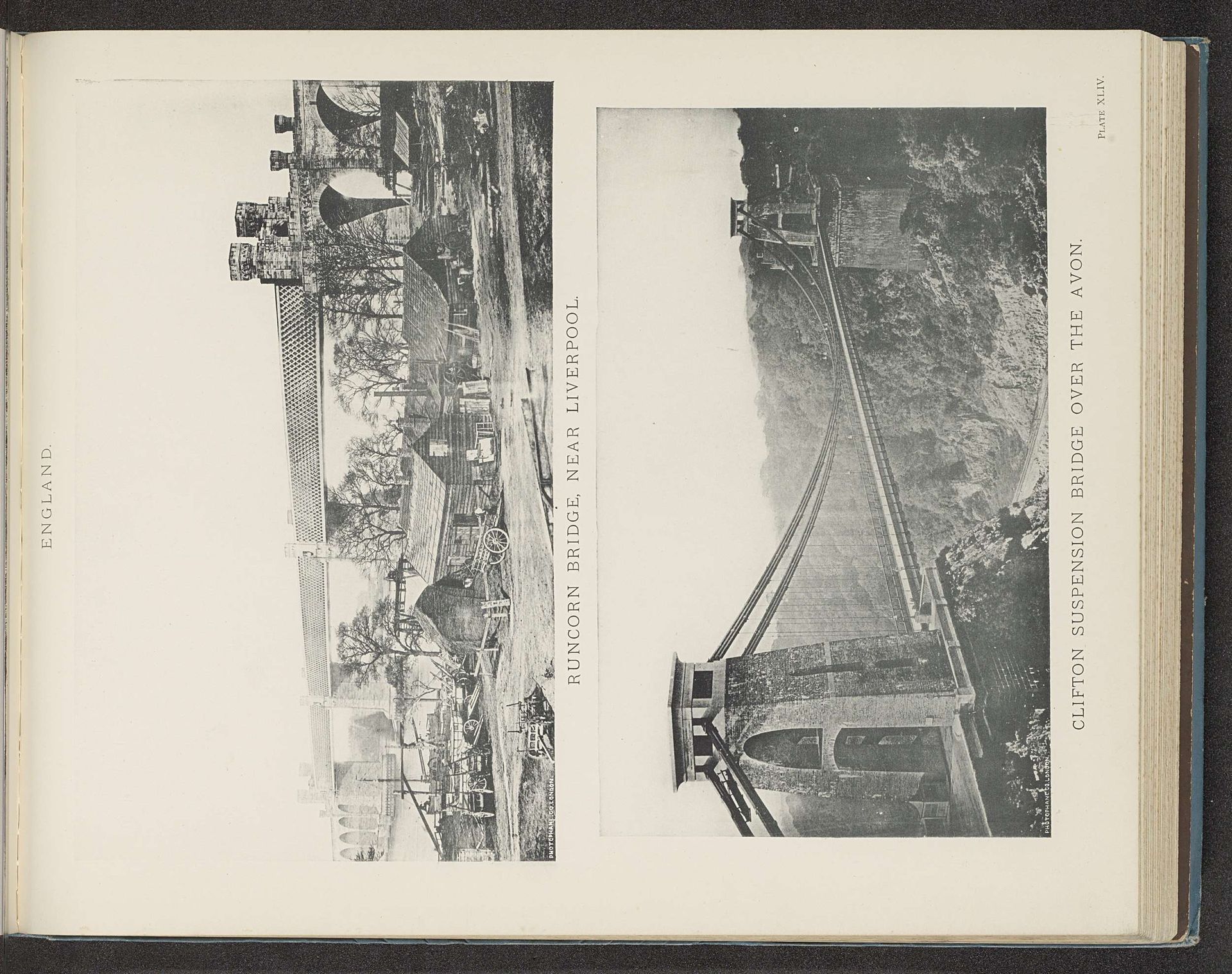 ['Runcorn Bridge, near Liverpool', 'Clifton Suspension Bridge over the Avon'] by Anonymous