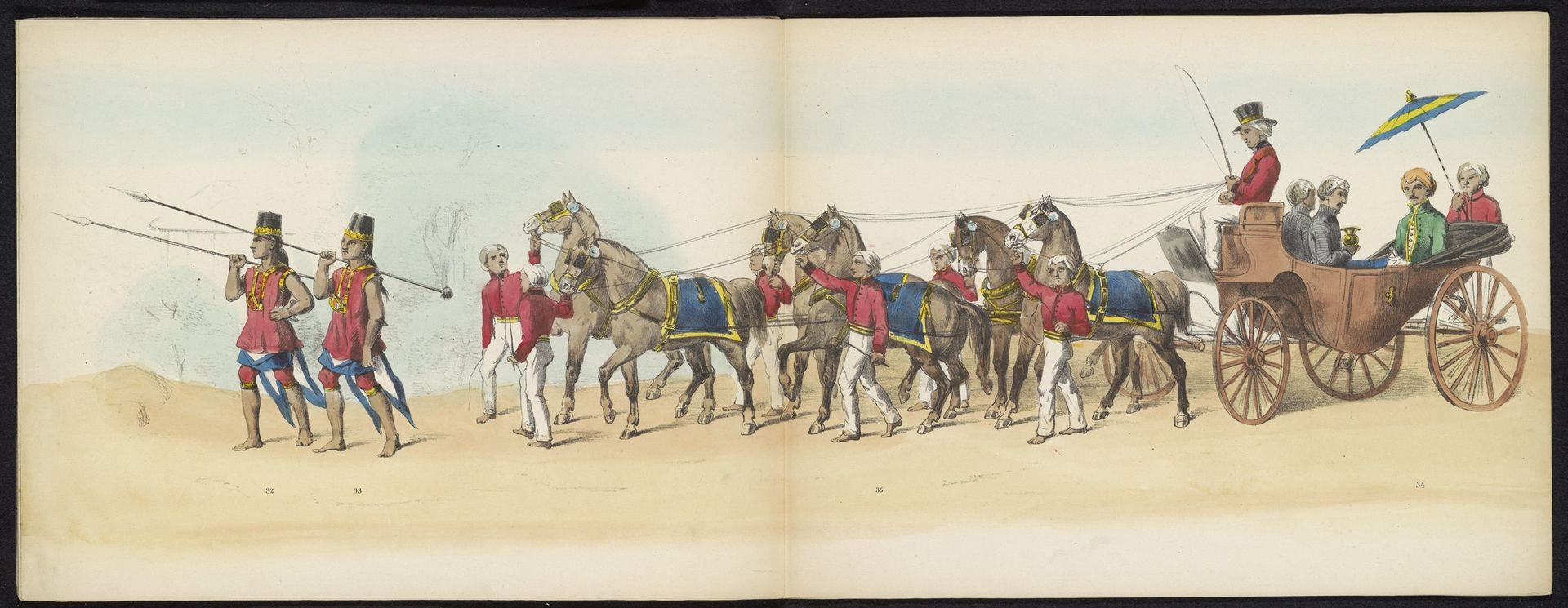 Maskerade van de Delftse studenten, 1857 (plaat 4) by Johan Hendrik Hoffmeister