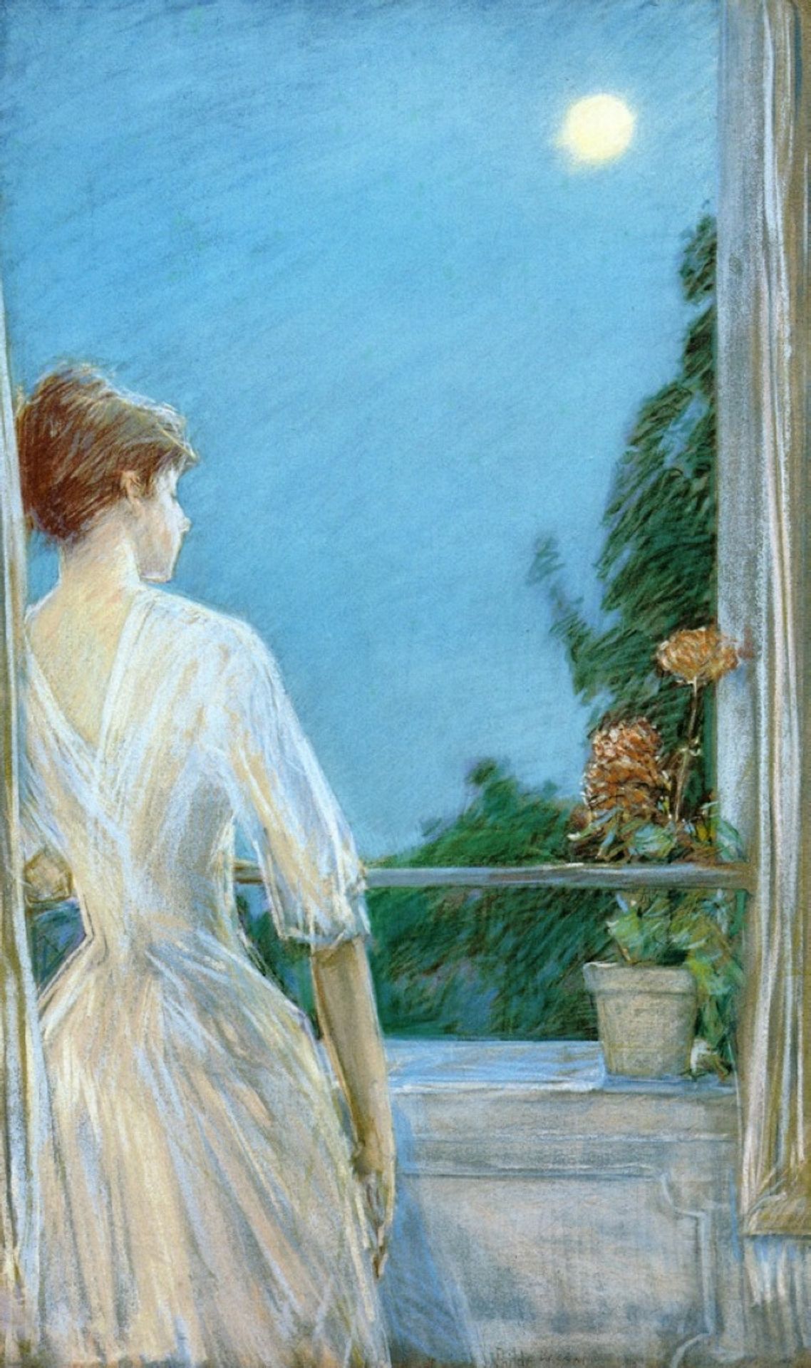 On the Balcony by Childe Hassam