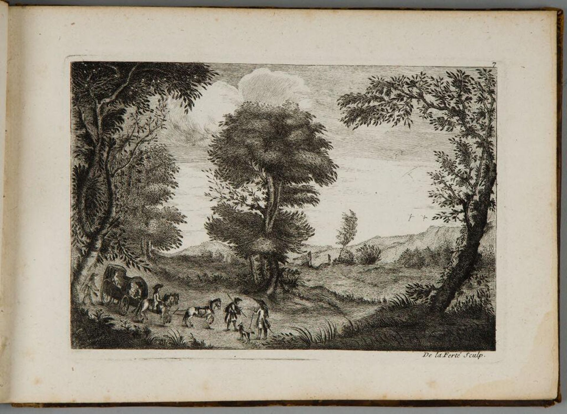 Riverview with Stilt Houses, Bridge and Foreground Tree by Denis-Pierre-Jean Papillon de la FertÃ©