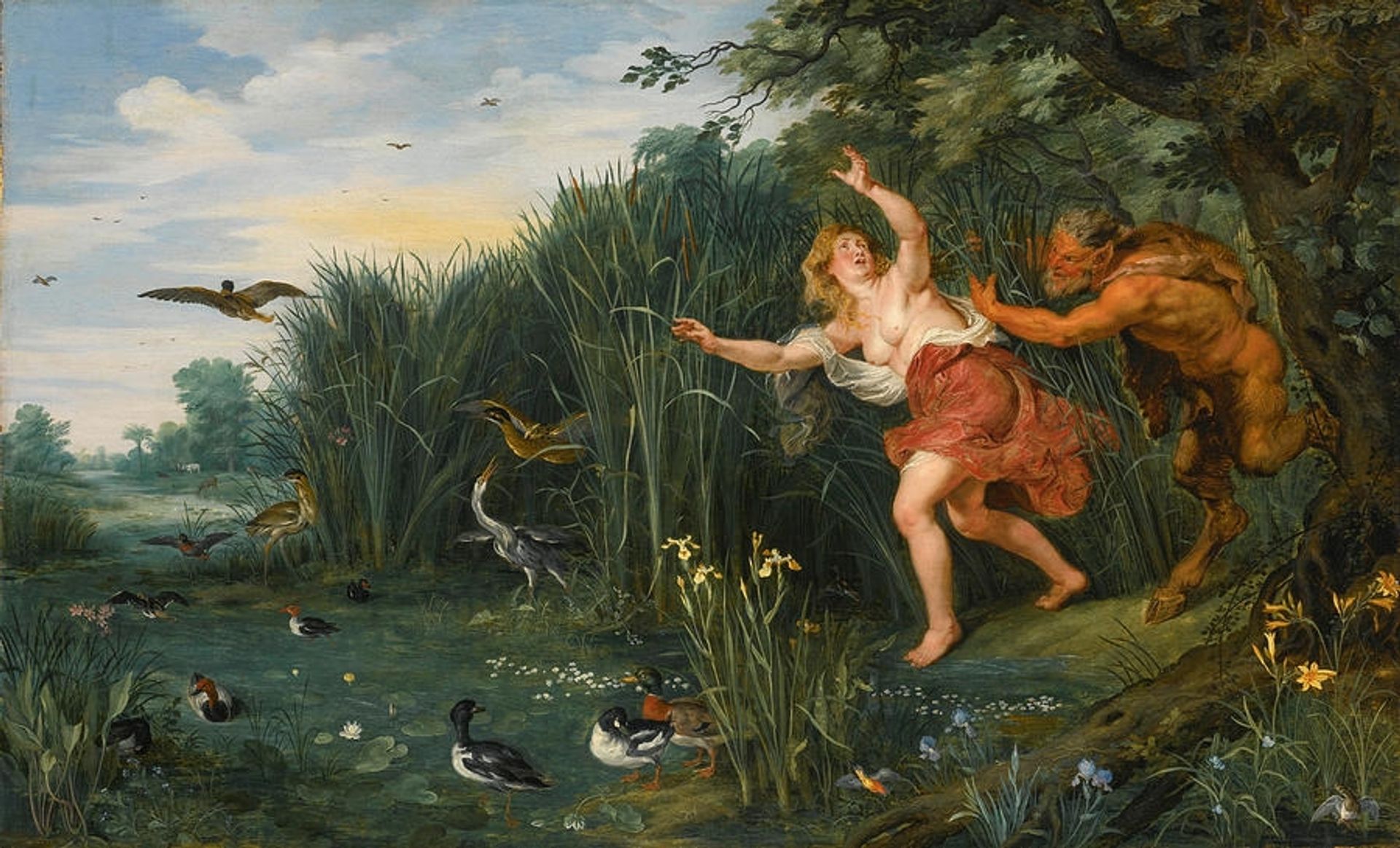 Landscape with Pan and Syrinx by Peter Paul Rubens