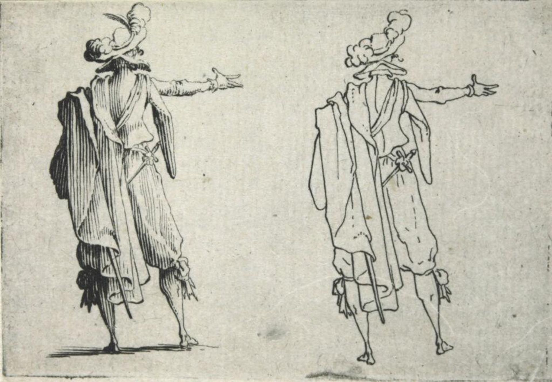Man Seen from the Back, His Right Hand Extended by Jacques Callot