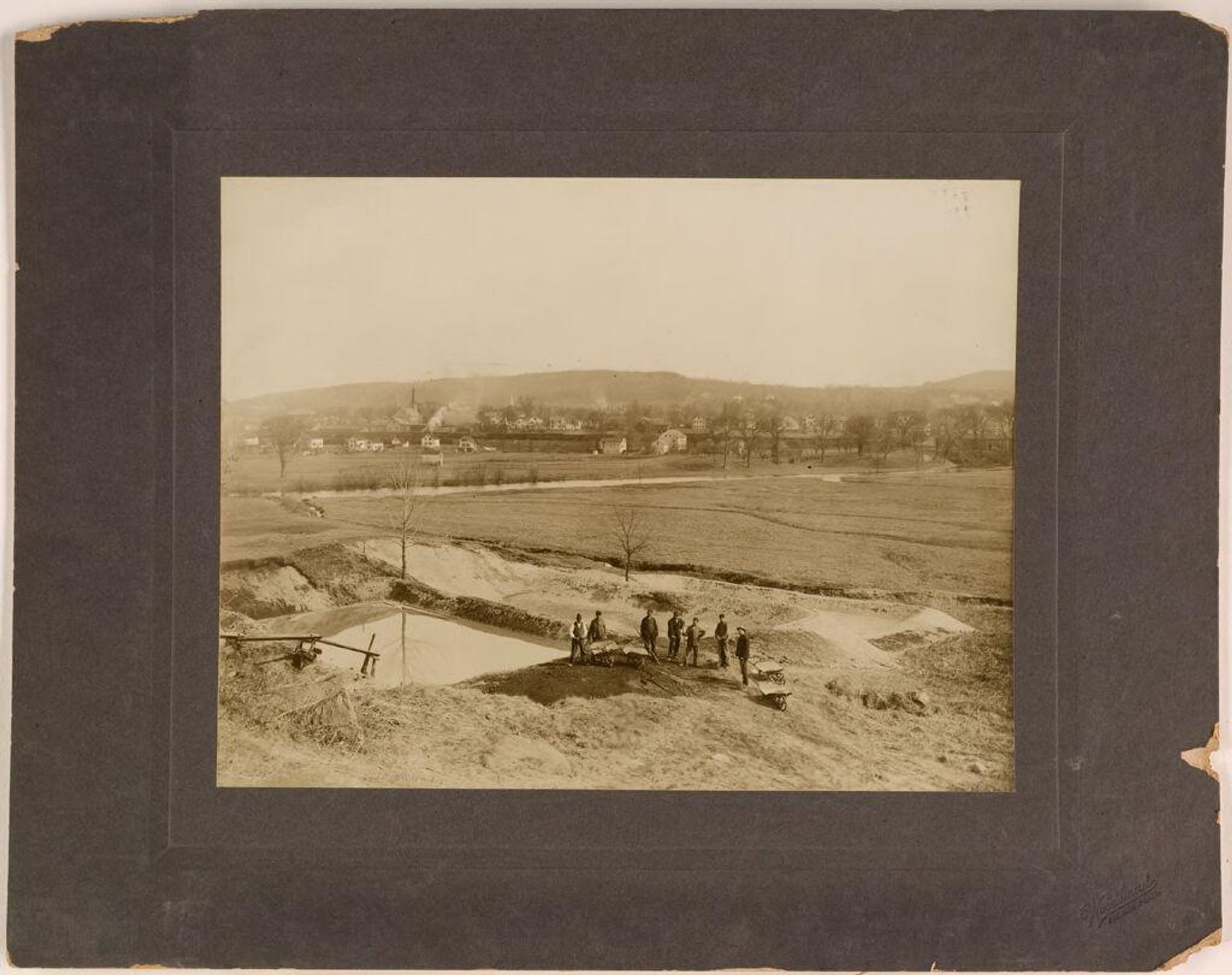 Defectives, Epileptics: United States. Massachusetts. Palmer. State Hospital for Epileptics: New filter bed at Farm Group #3. 1907. by Woodhead Studio