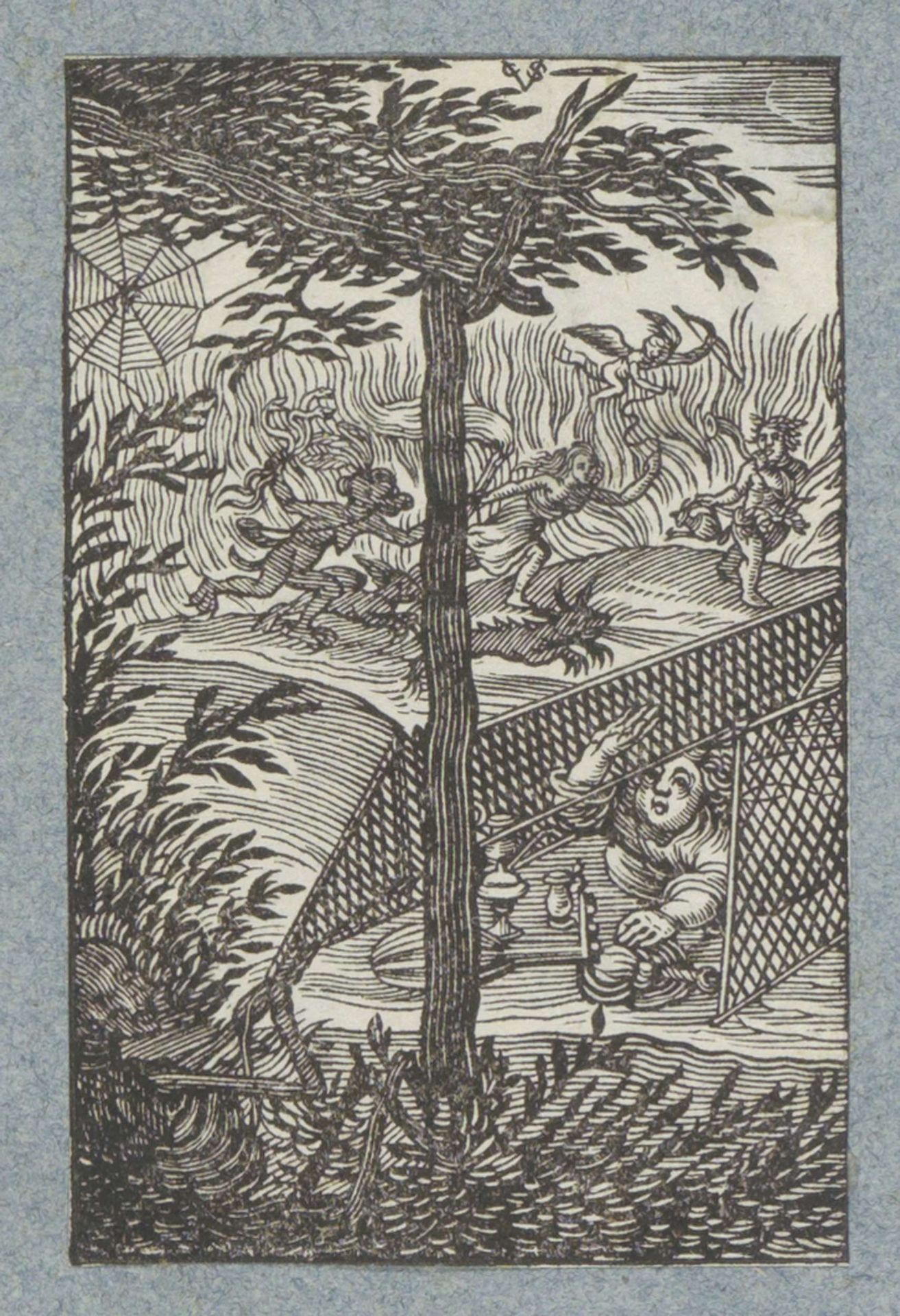 Kind gevangen in de netten van de Dood by Christoffel van (II) Sichem