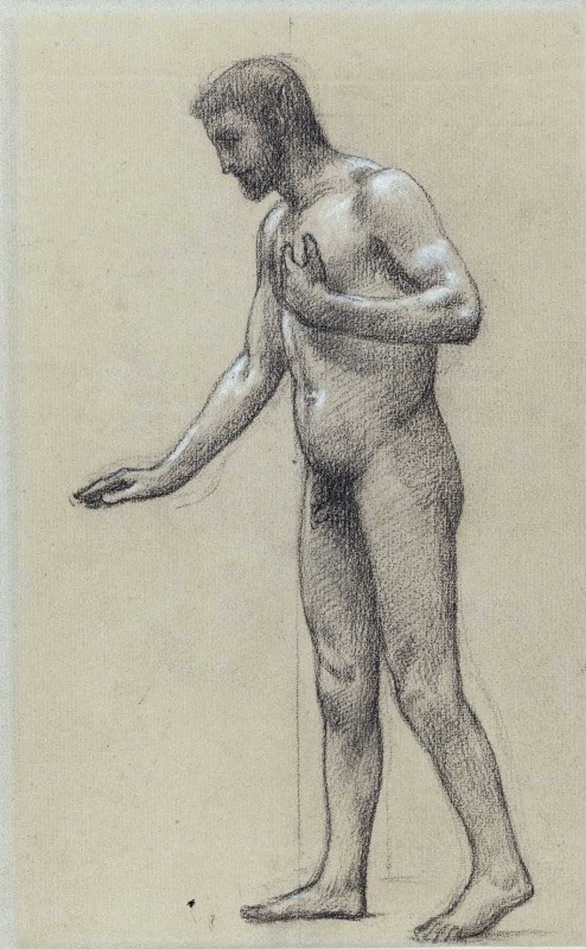 Homme nu de profil à gauche debout by Pierre Puvis de Chavannes