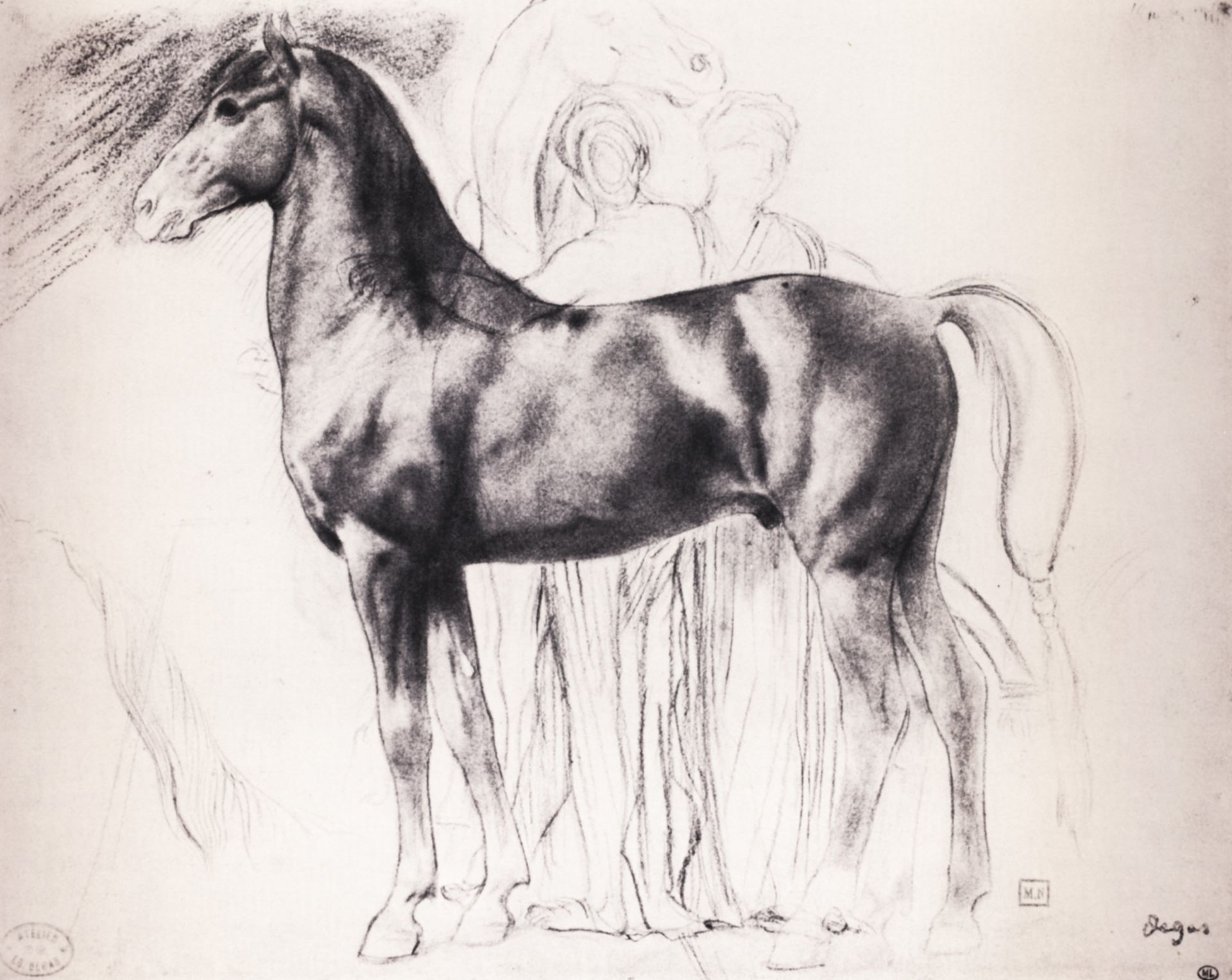 Study for Semiramis Building Babylon by Edgar Degas