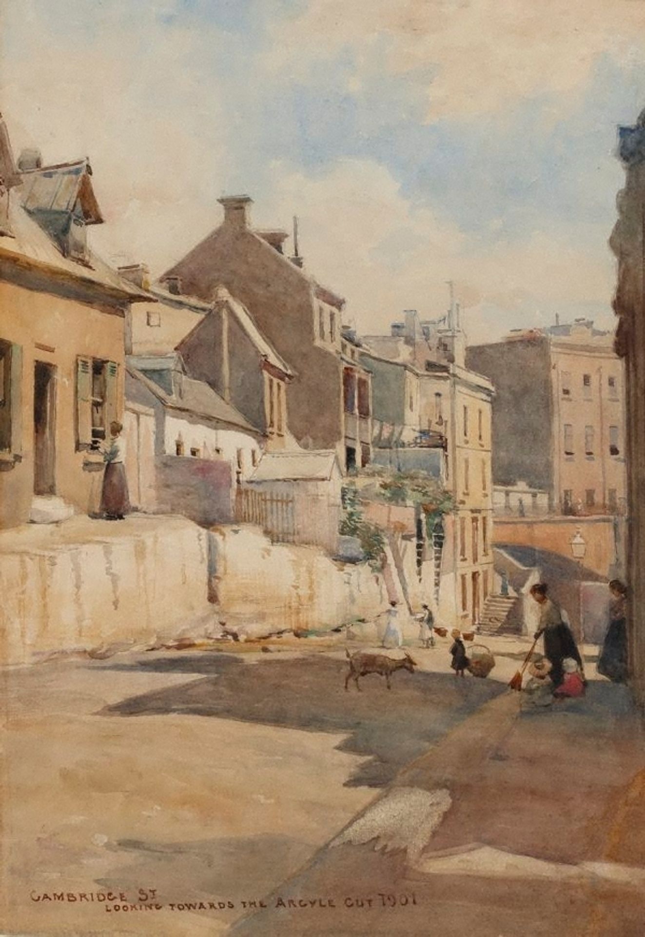 Cambridge St., looking towards the Argyle Cut by Julian Ashton