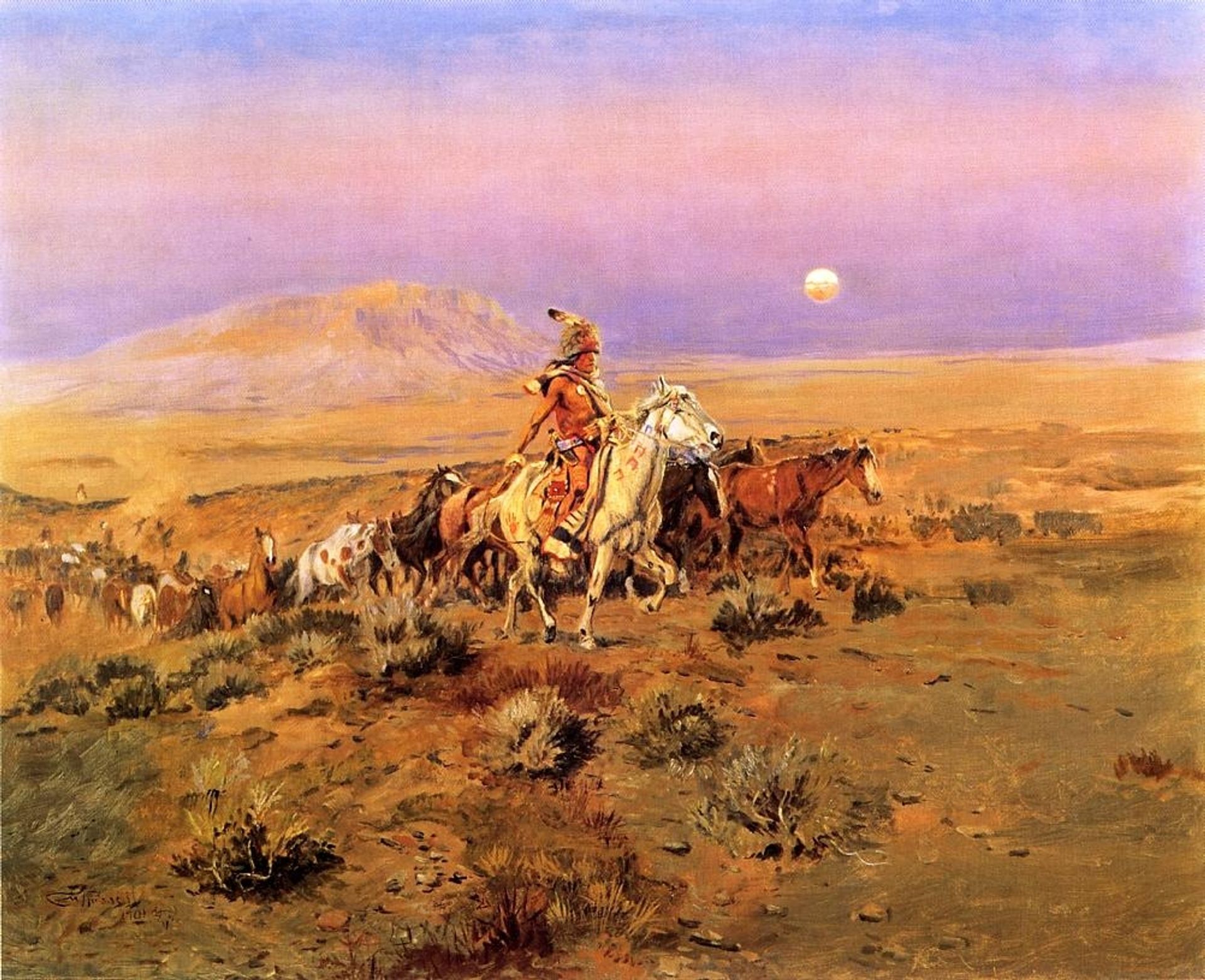 The Horse Thieves by Charles M. Russell