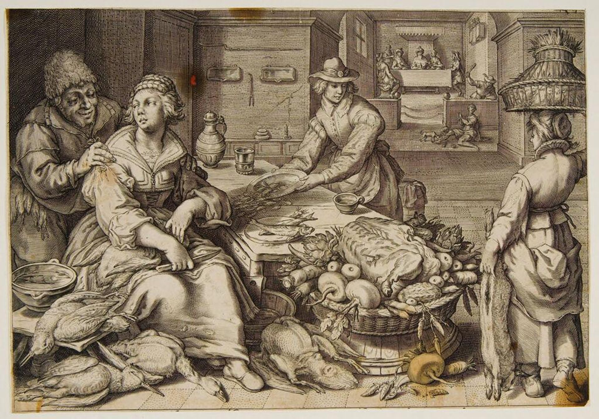 The Rich Man and Lazarus by Johann Sadeler I