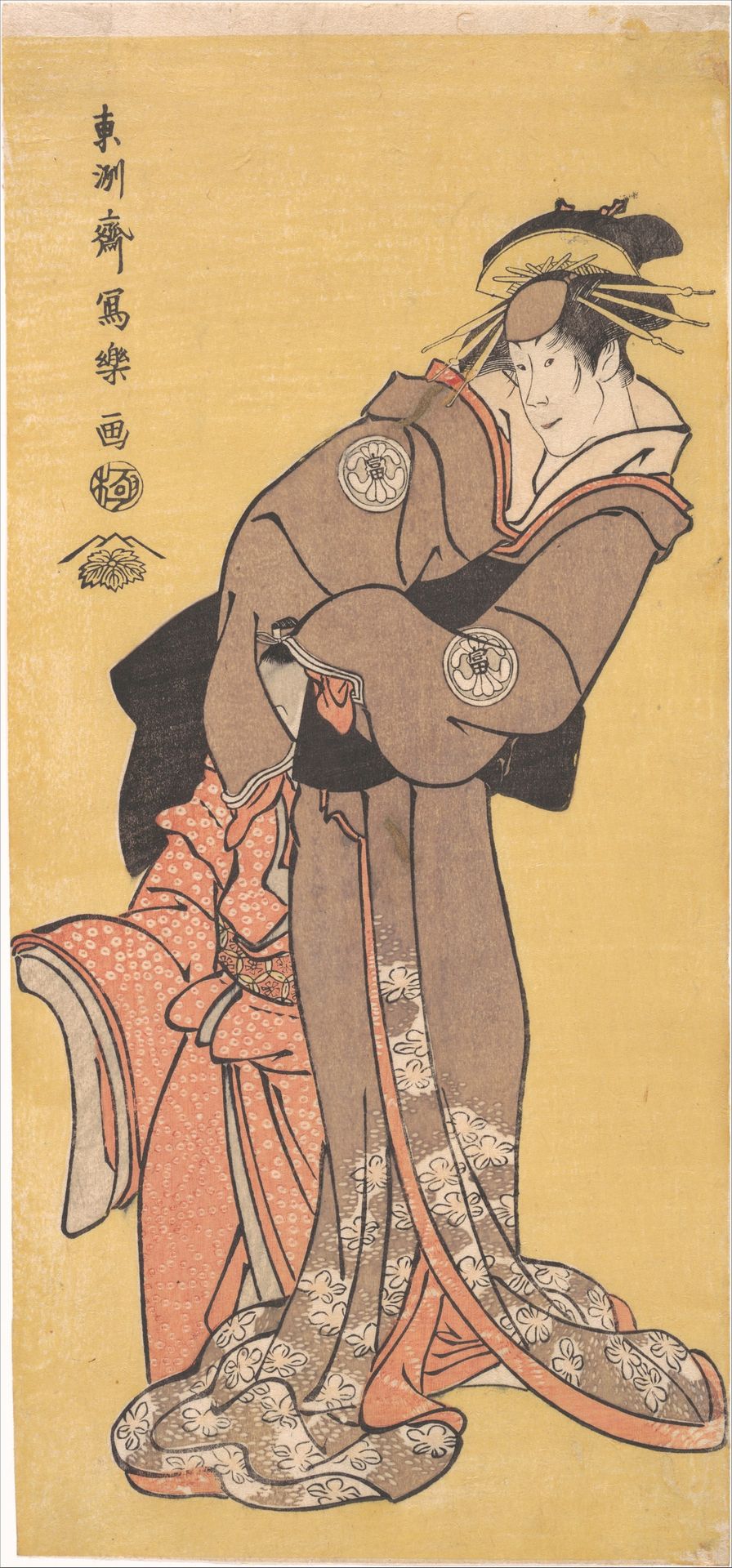 Actor Segawa Tomisaburo II as the Courtesan Toyama and Actor Ichikawa Kurizo as Higashiyama Yoshiwakamaru by Tōshūsai Sharaku