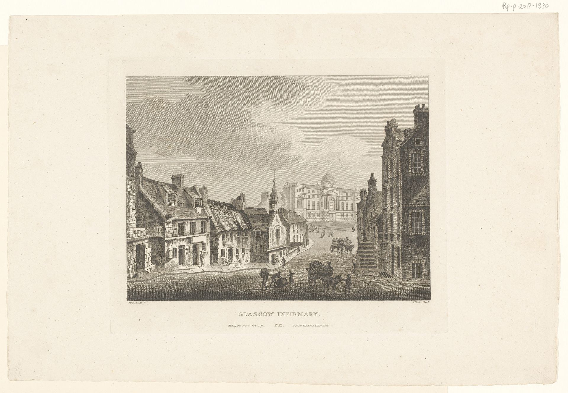 Gezicht op het ziekenhuis van Glasgow by James Fittler
