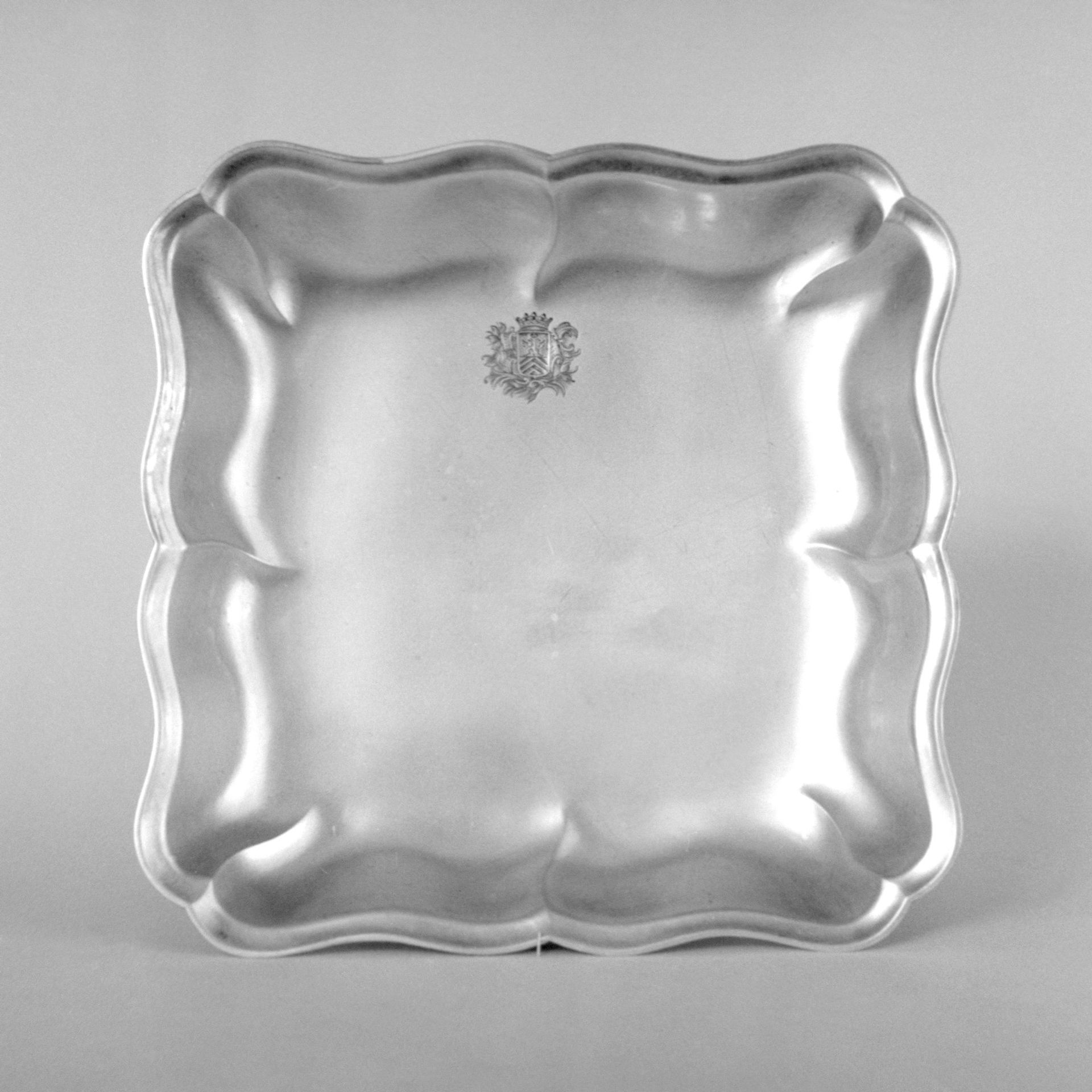 Square dish by Abraham Drentwett IV