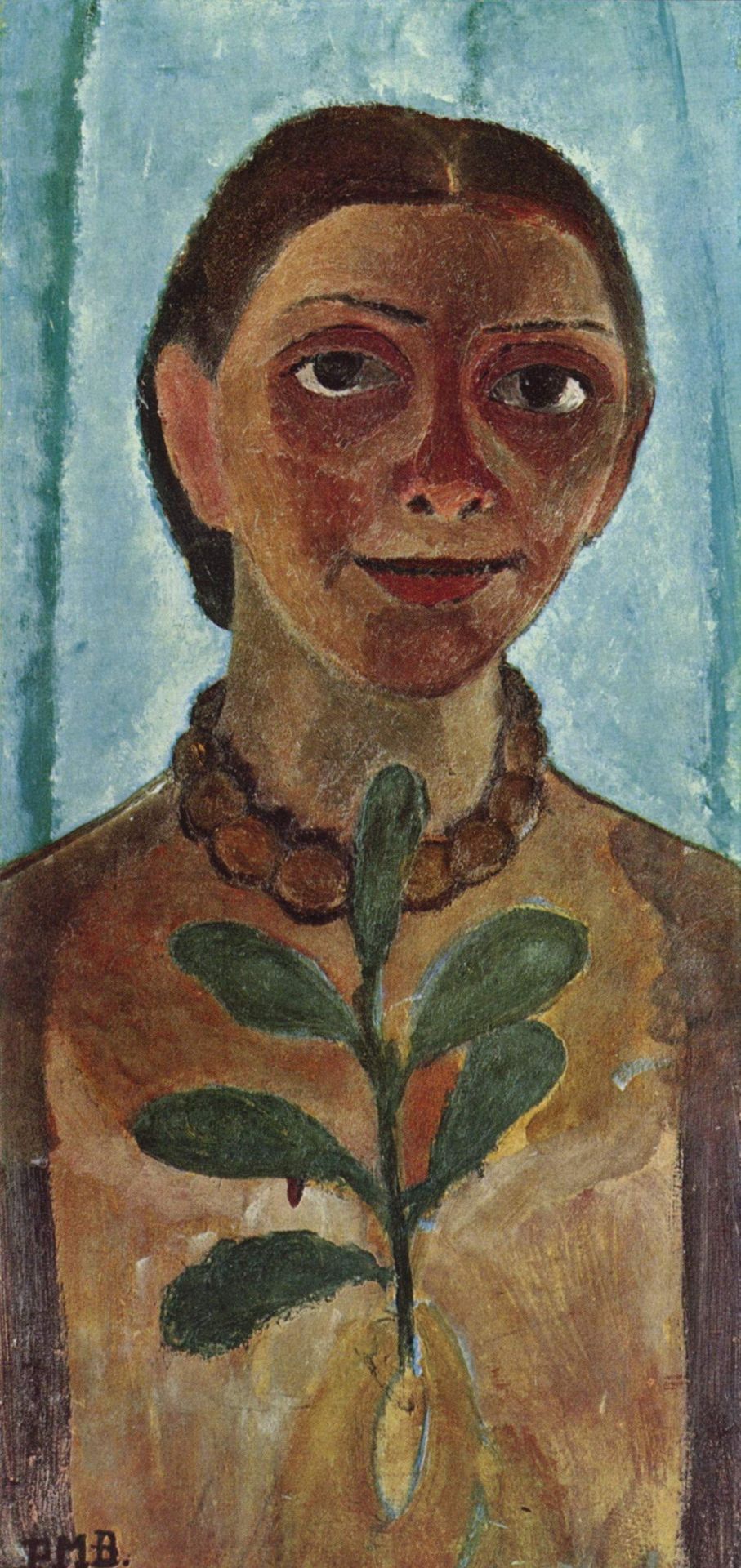 The Painter with Camellia Branch (Self-Portrait) by Paula Modersohn-Becker