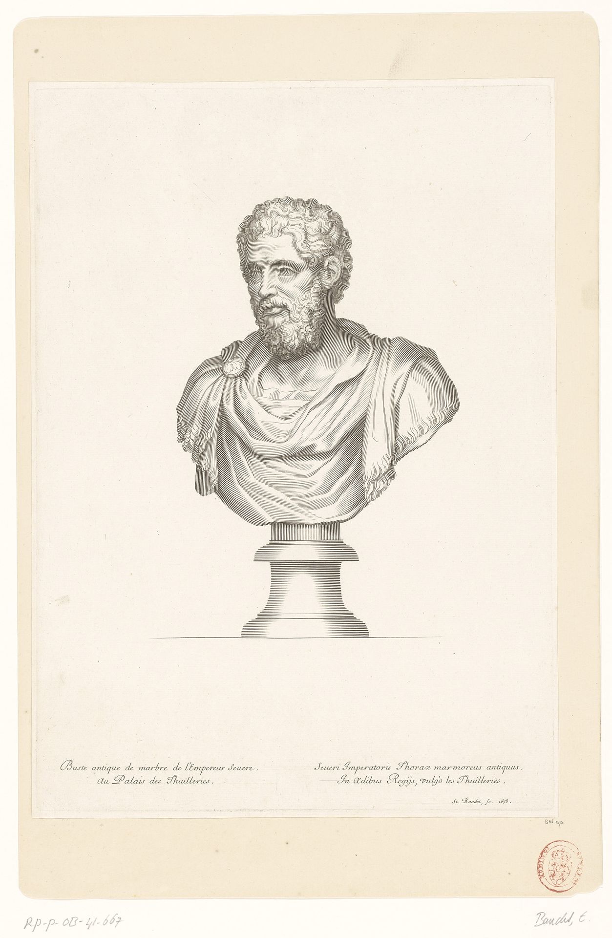 Antieke buste van Severus by Etienne Baudet