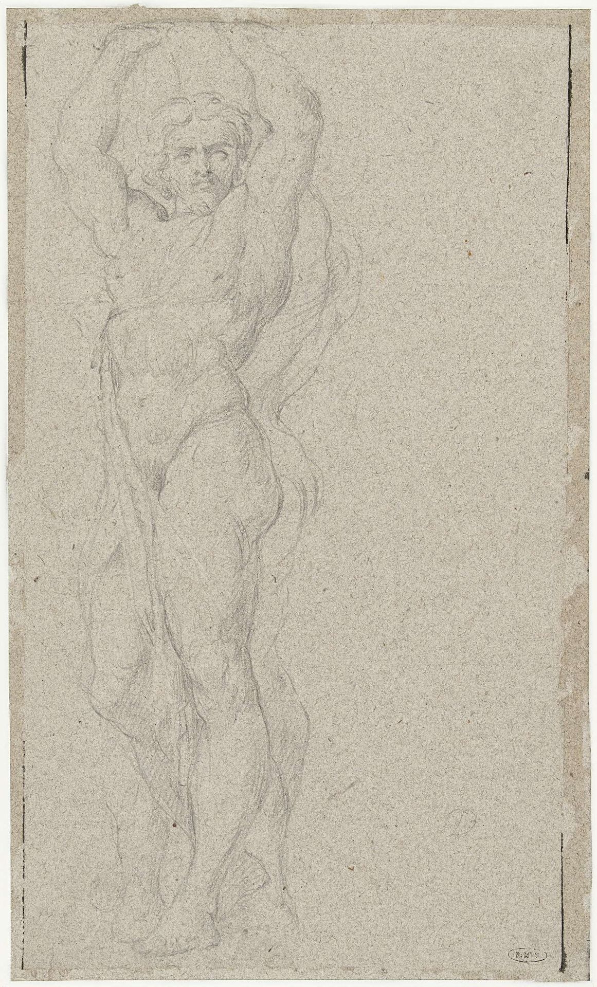 Studie voor een Atlant by Giuseppe Maria Mitelli