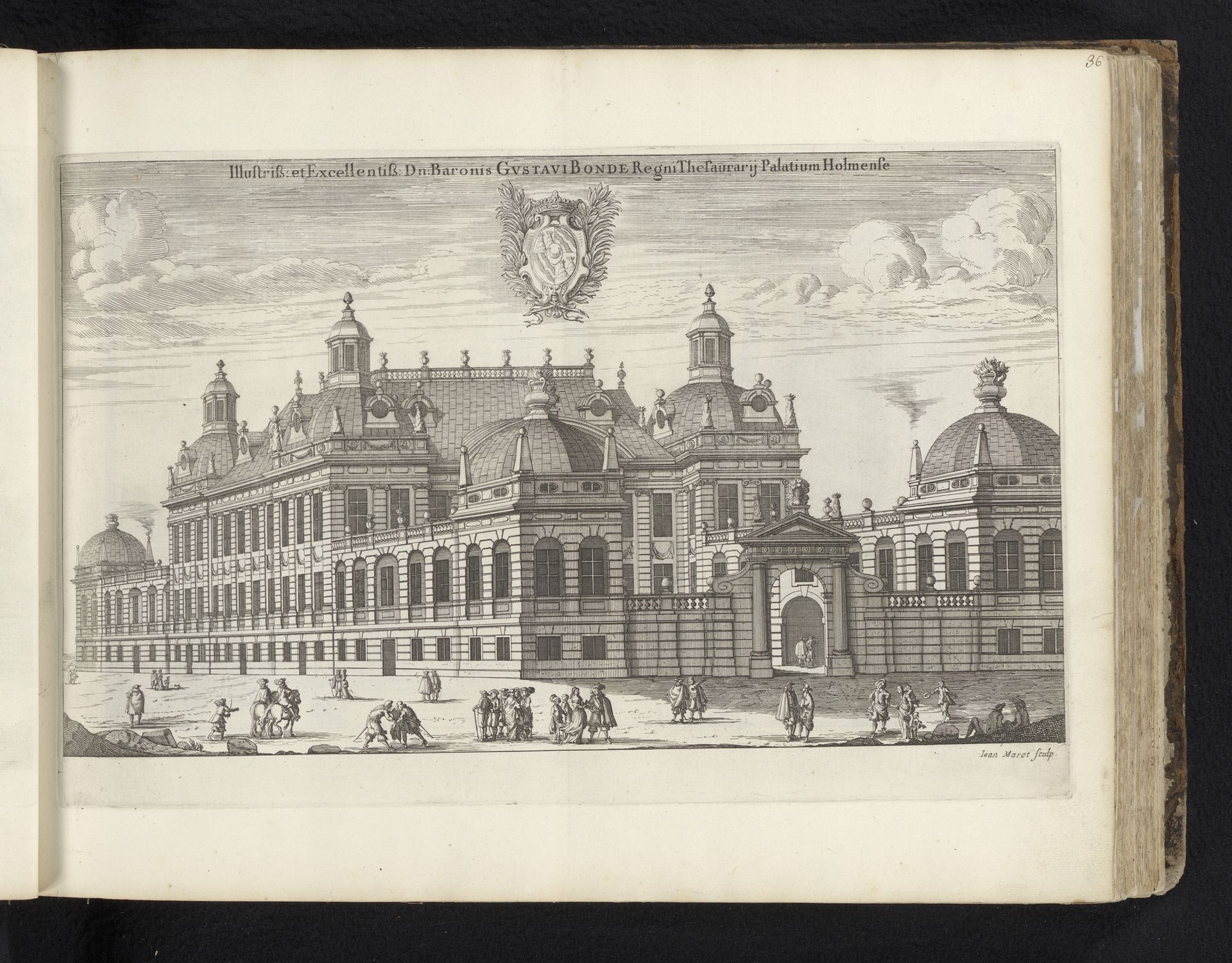 Paleis van Gustaf Bonde in Stockholm by Jean (I) Marot
