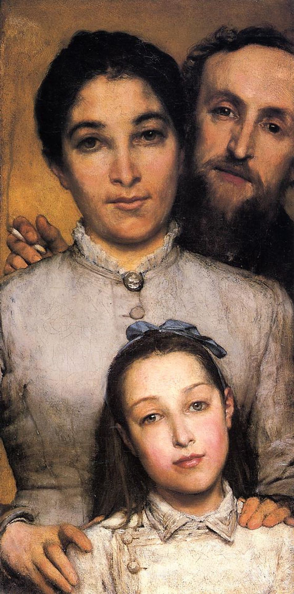 Portrait of Aime Jules Dalou, his Wife and Daughter by Lawrence Alma-Tadema