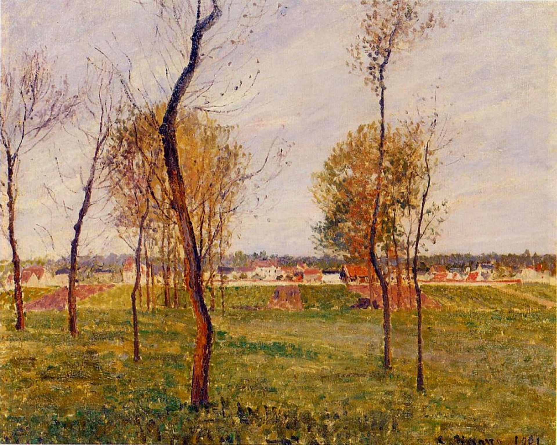 A Meadow in Moret by Camille Pissarro