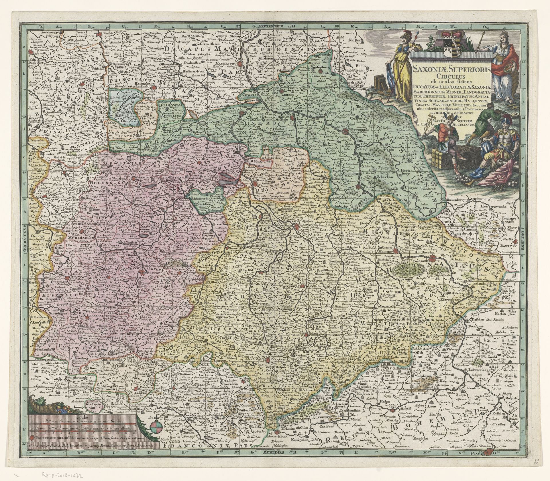 Kaart van het keurvorstendom Saksen by Anonymous