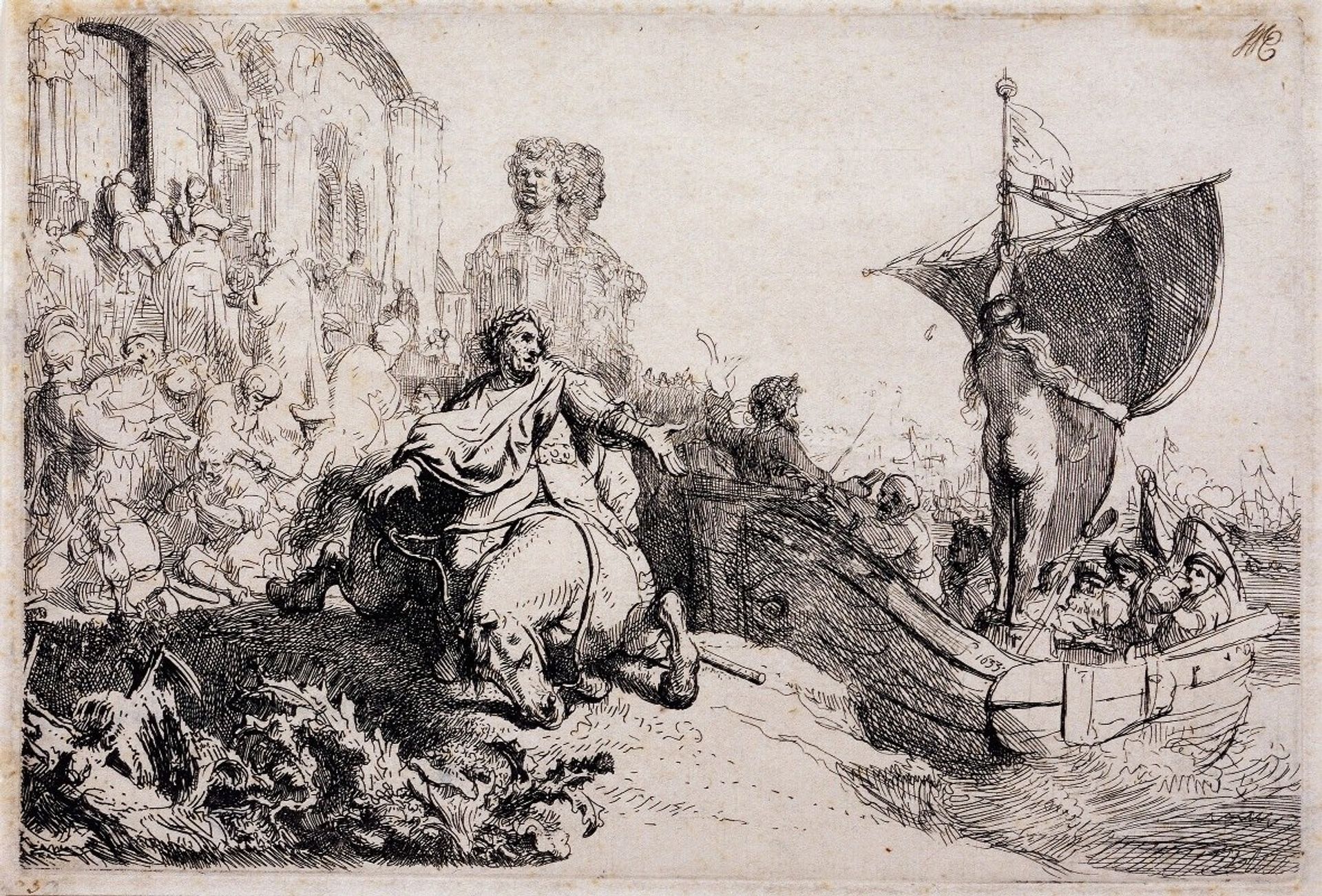 The Ship of Fortune by Rembrandt van Rijn