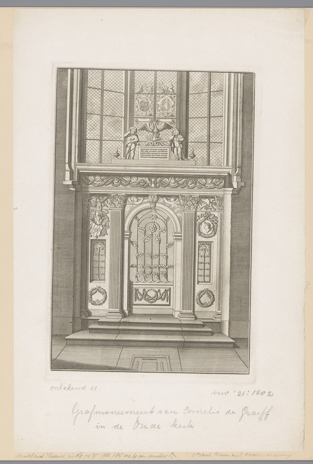 Grafmonument voor Cornelis de Graeff in de Oude Kerk te Amsterdam by Anonymous