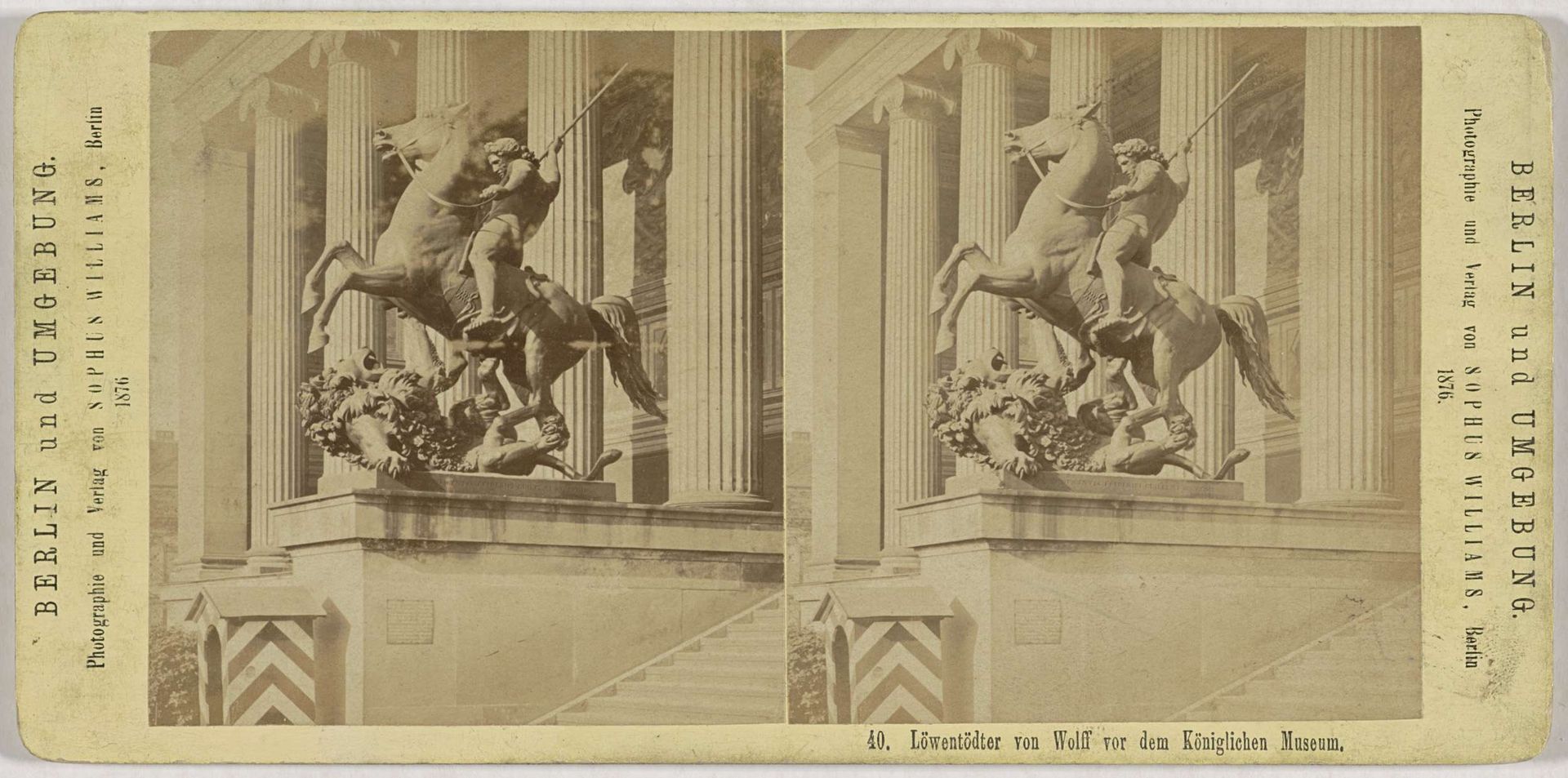 Standbeeld van de Leeuwendoder naar Albert Wolff voor het Altes Museum in Berlijn by Sophus Williams