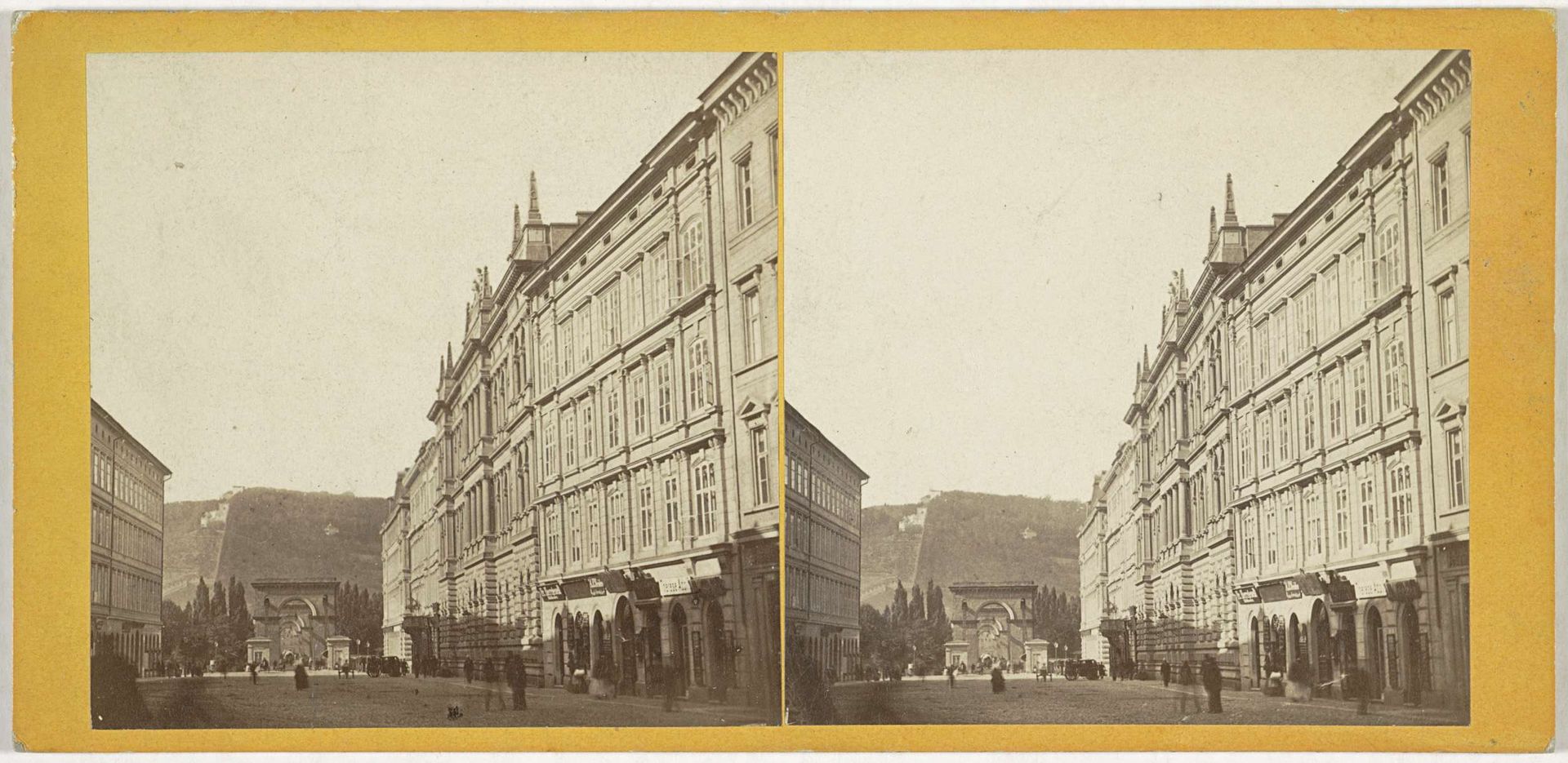 Ferdinandsstrasse, gezien richting de Moldau by František Fridrich