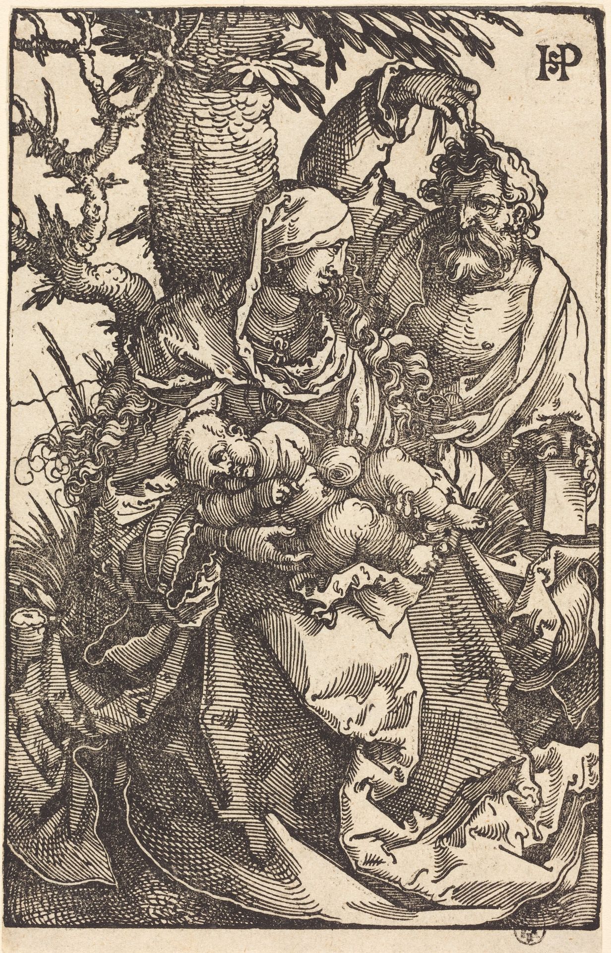 The Holy Family Under a Tree by Sebald Beham