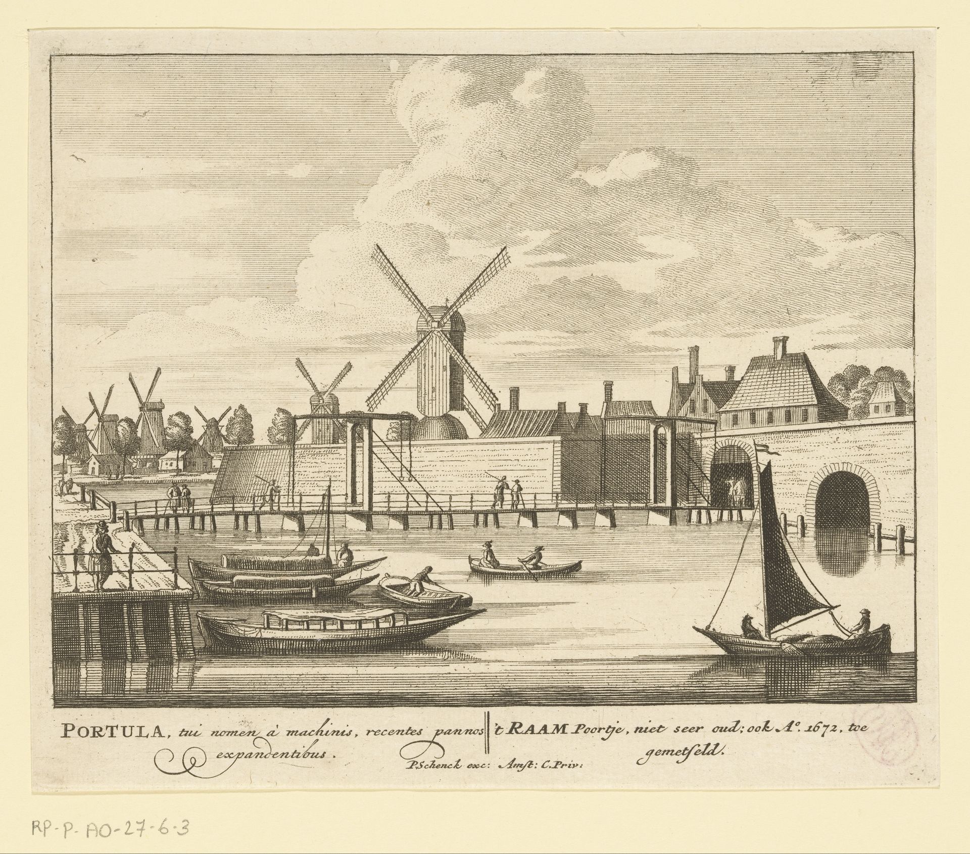Gezicht op de Raampoort te Amsterdam by Anonymous