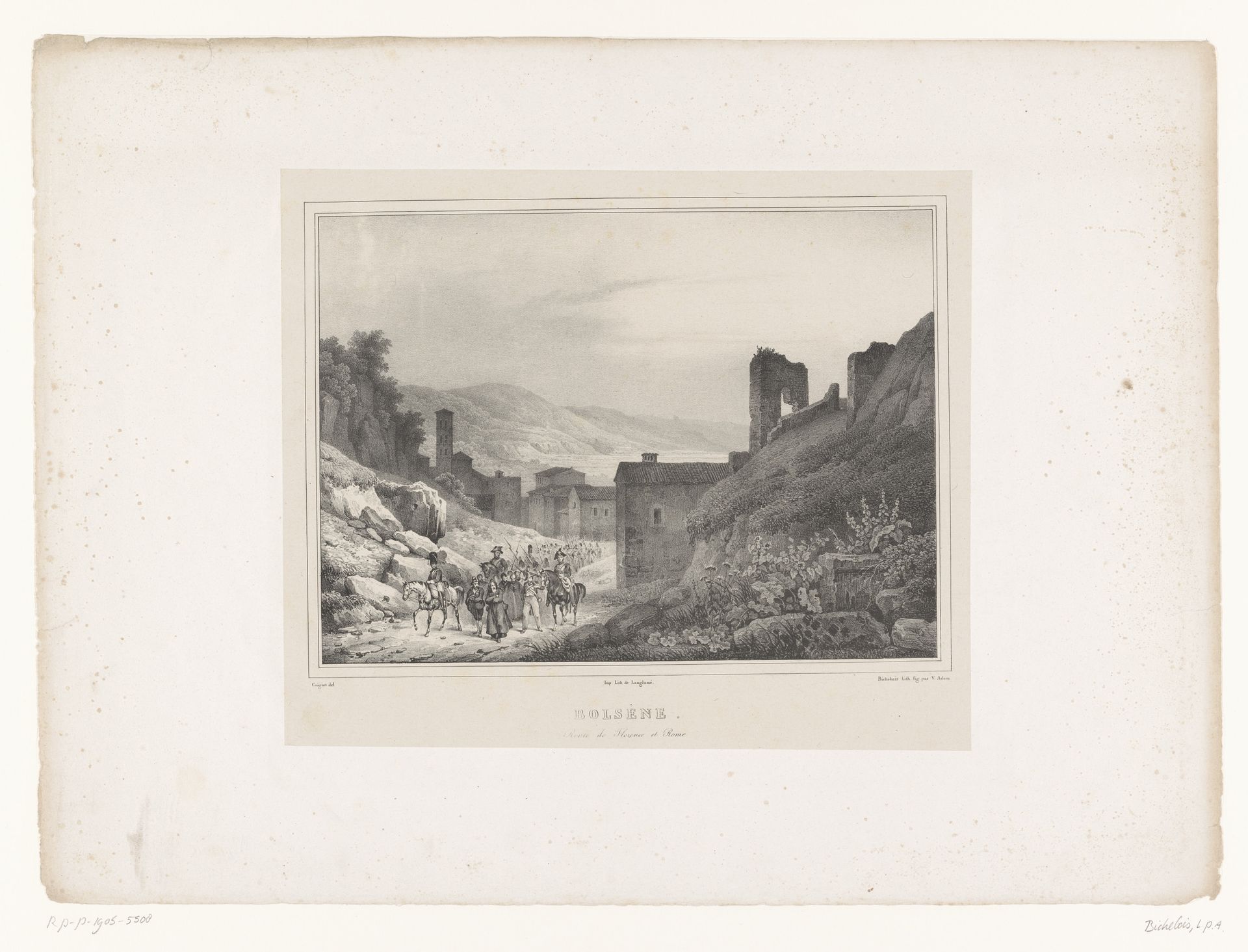Zicht op Bolsena by Alphonse Bichebois