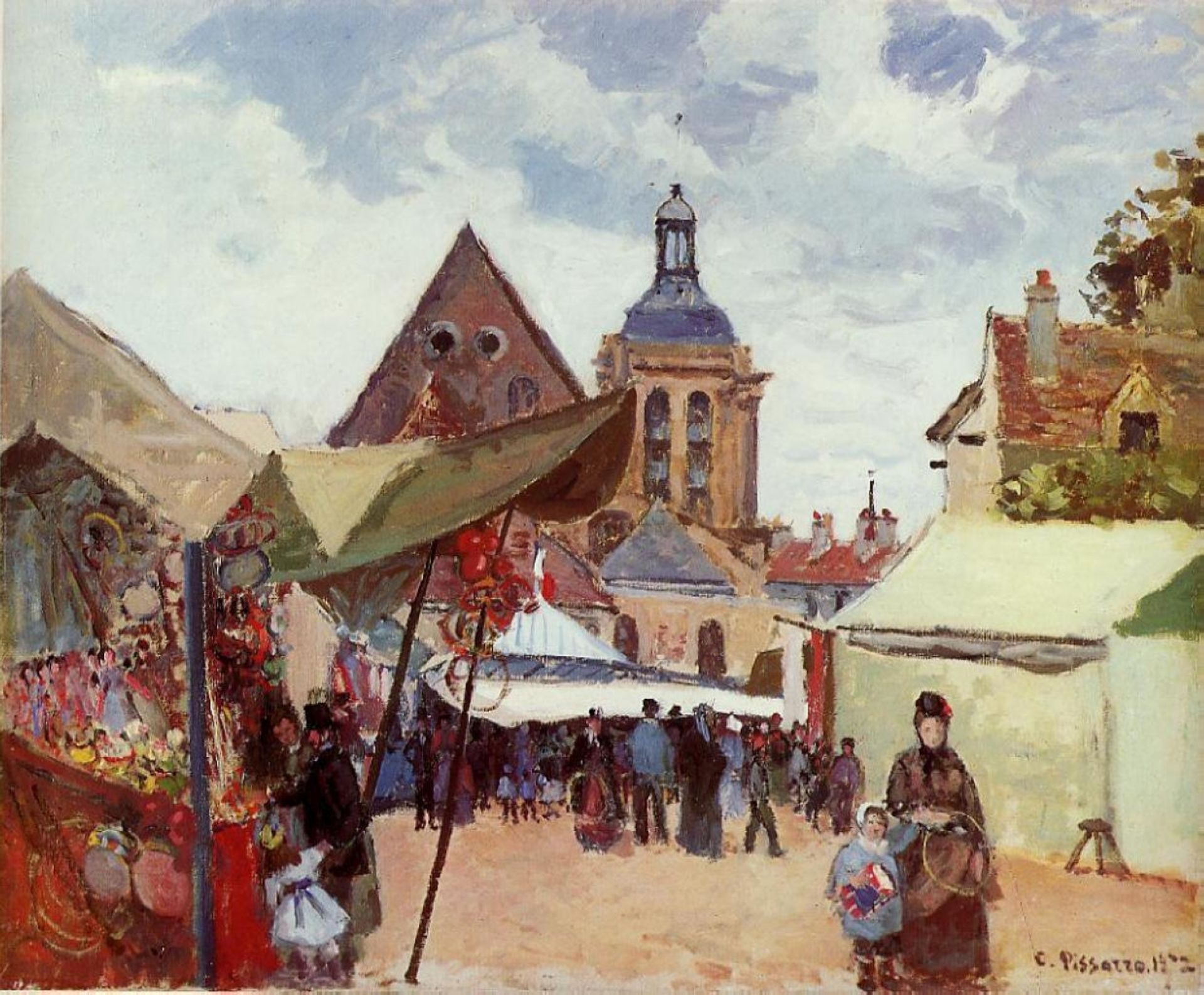 September Fete, Pontoise by Camille Pissarro