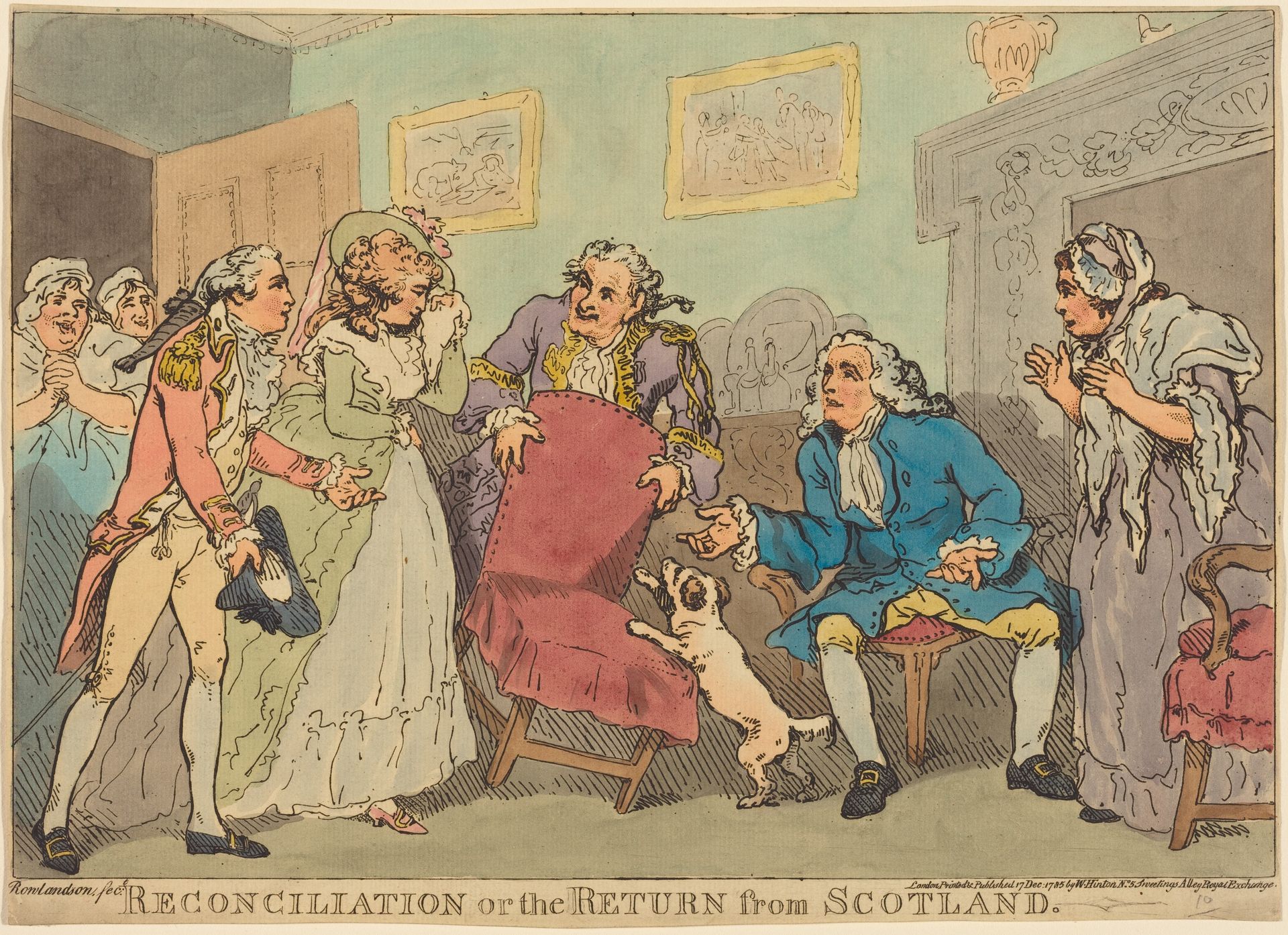 The Reconciliation, or The Return from Scotland by Thomas Rowlandson