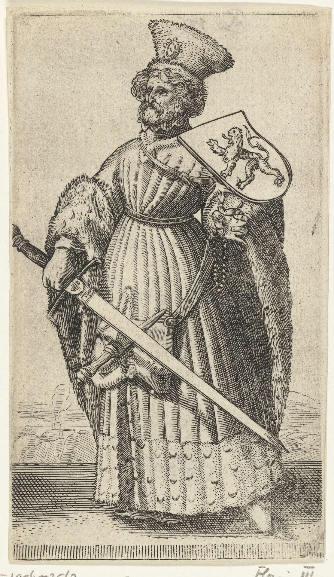 Portret van Floris III, graaf van Holland by Adriaen Matham