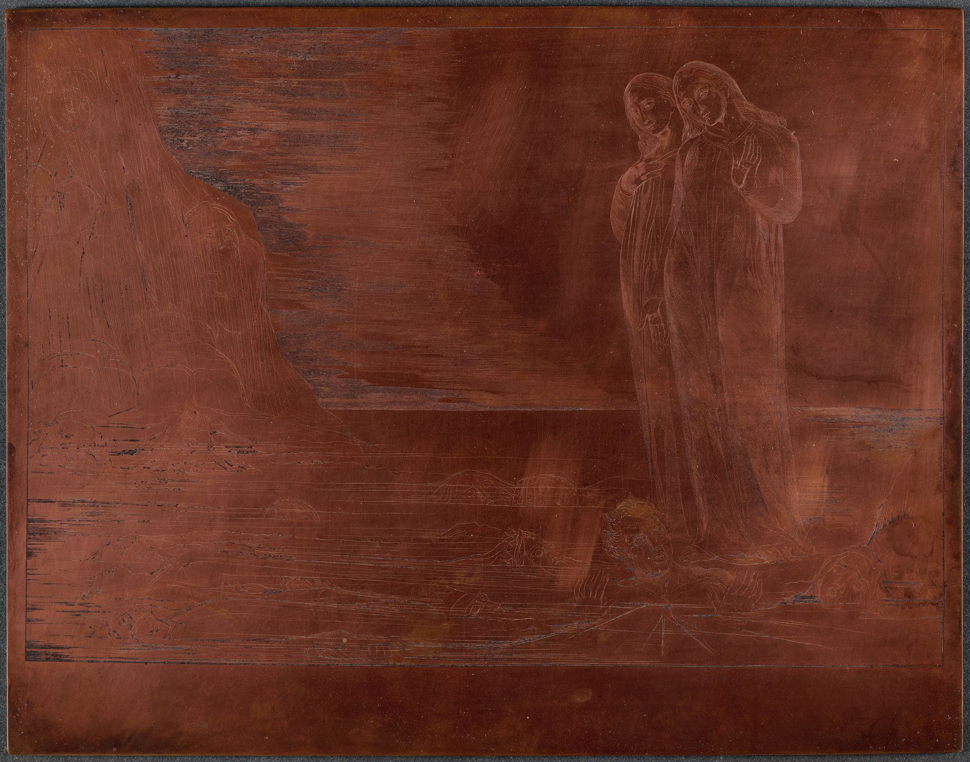 The Circle of the Traitors; Dante's Foot Striking Bocca degli Abbate by William Blake