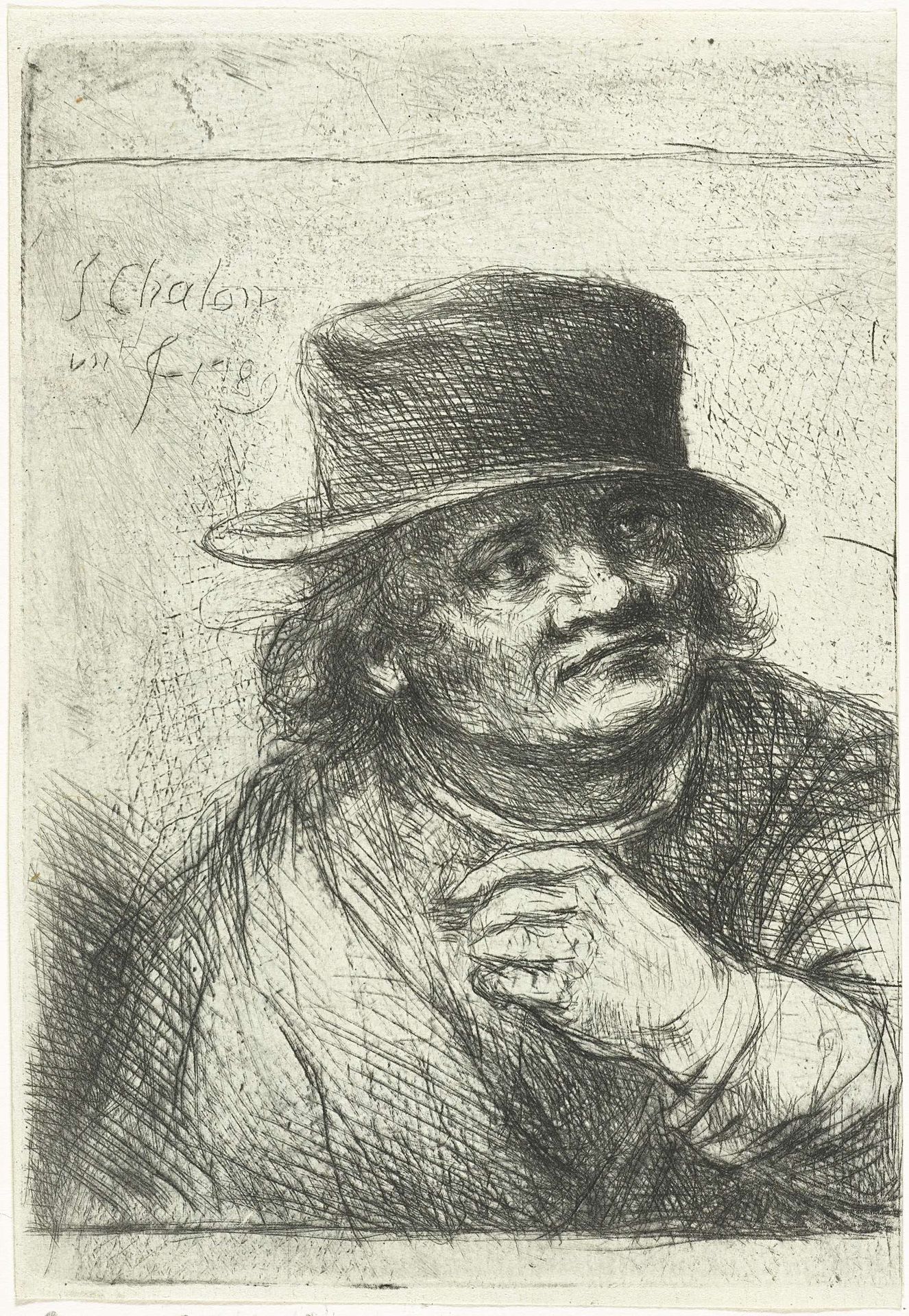 Man met hoed by Jan Chalon