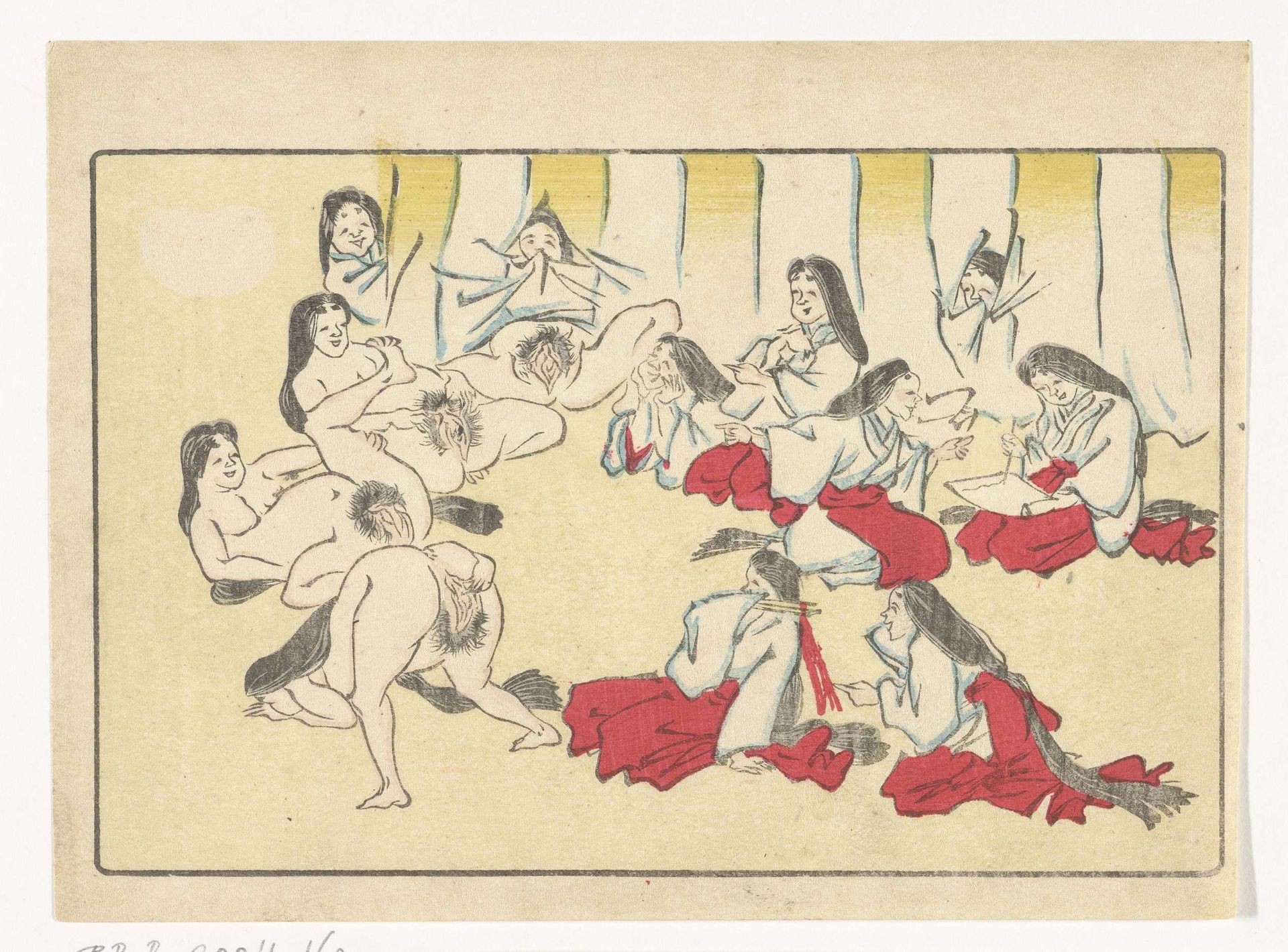 Vagina`s bekijken by Kawanabe Kyōsai 河鍋暁斎