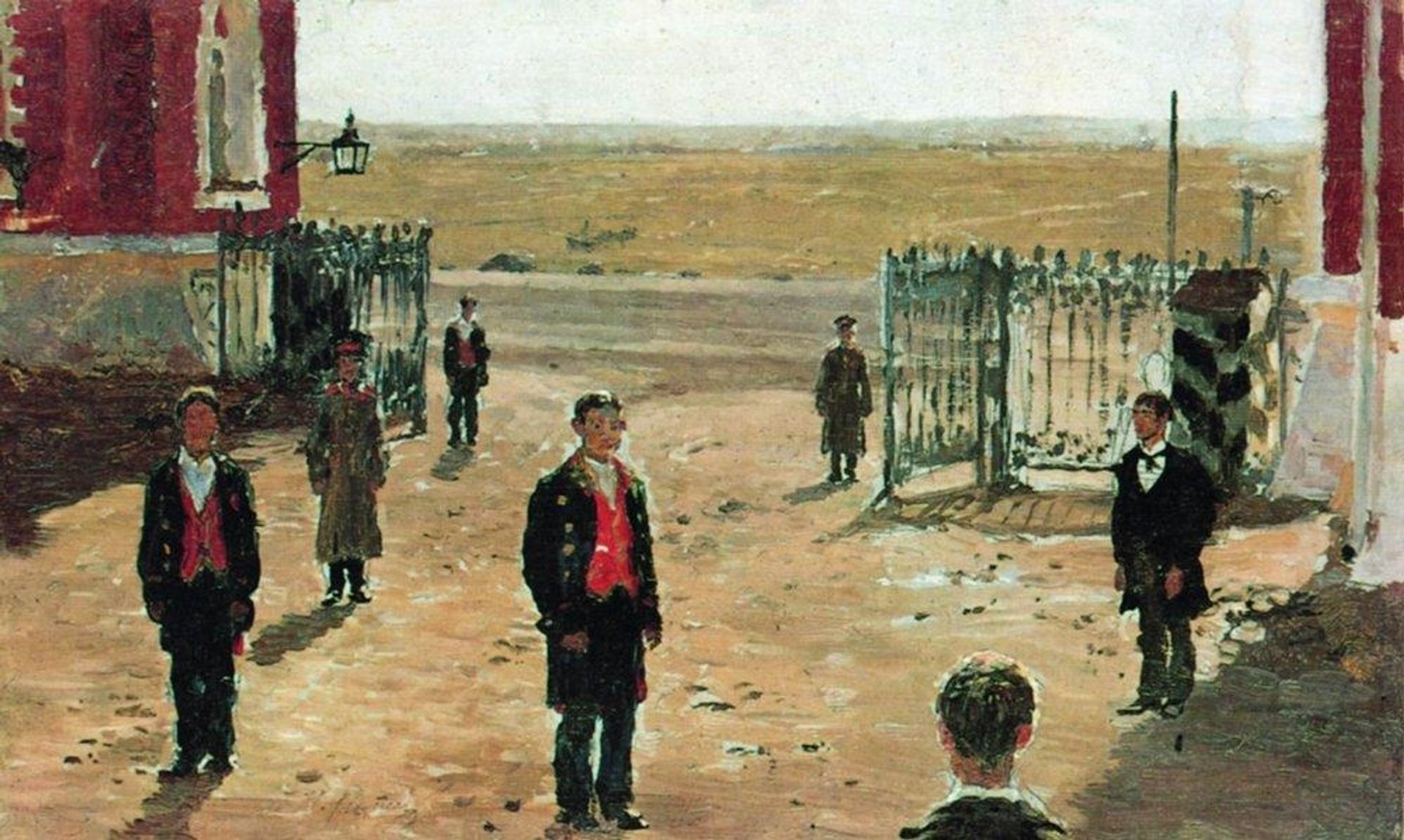 The Courtyard of Petrovsky Palace by Ilya Repin