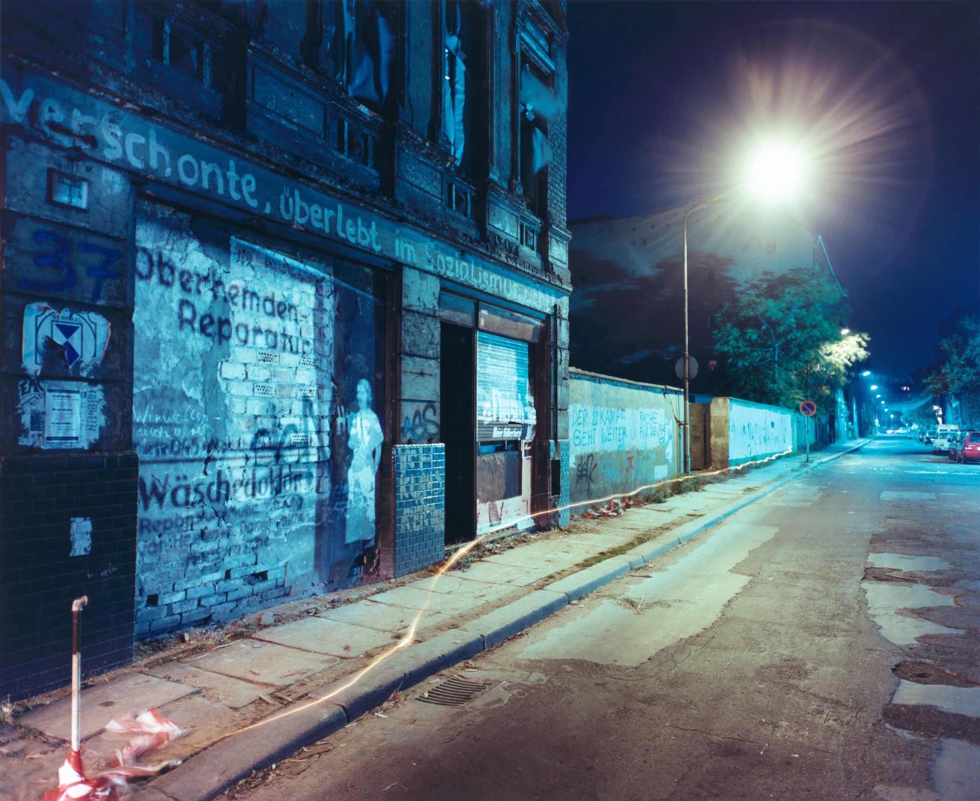 Mulackstrasse 37: Slide Projection of Former Kosher Butcher Shop and Laundry, 1930, Berlin by Shimon Attie