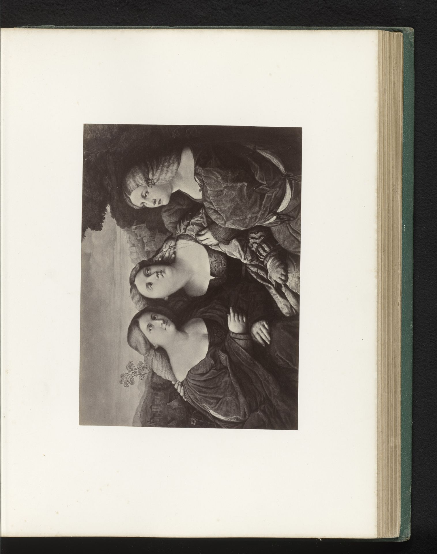Fotoreproductie van het schilderij De drie zusters door Jacopo Palma il Vecchio by Anonymous