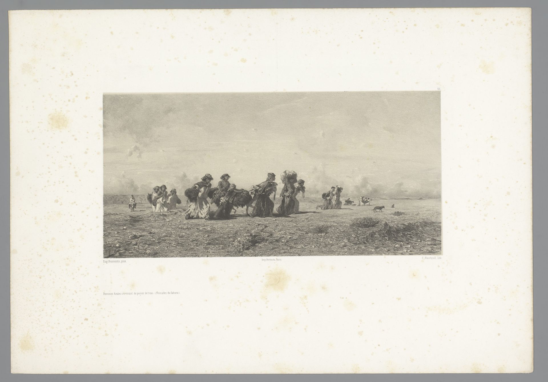 Vrouwen in de Sahara op terugtocht van waterput by Célestin Nanteuil
