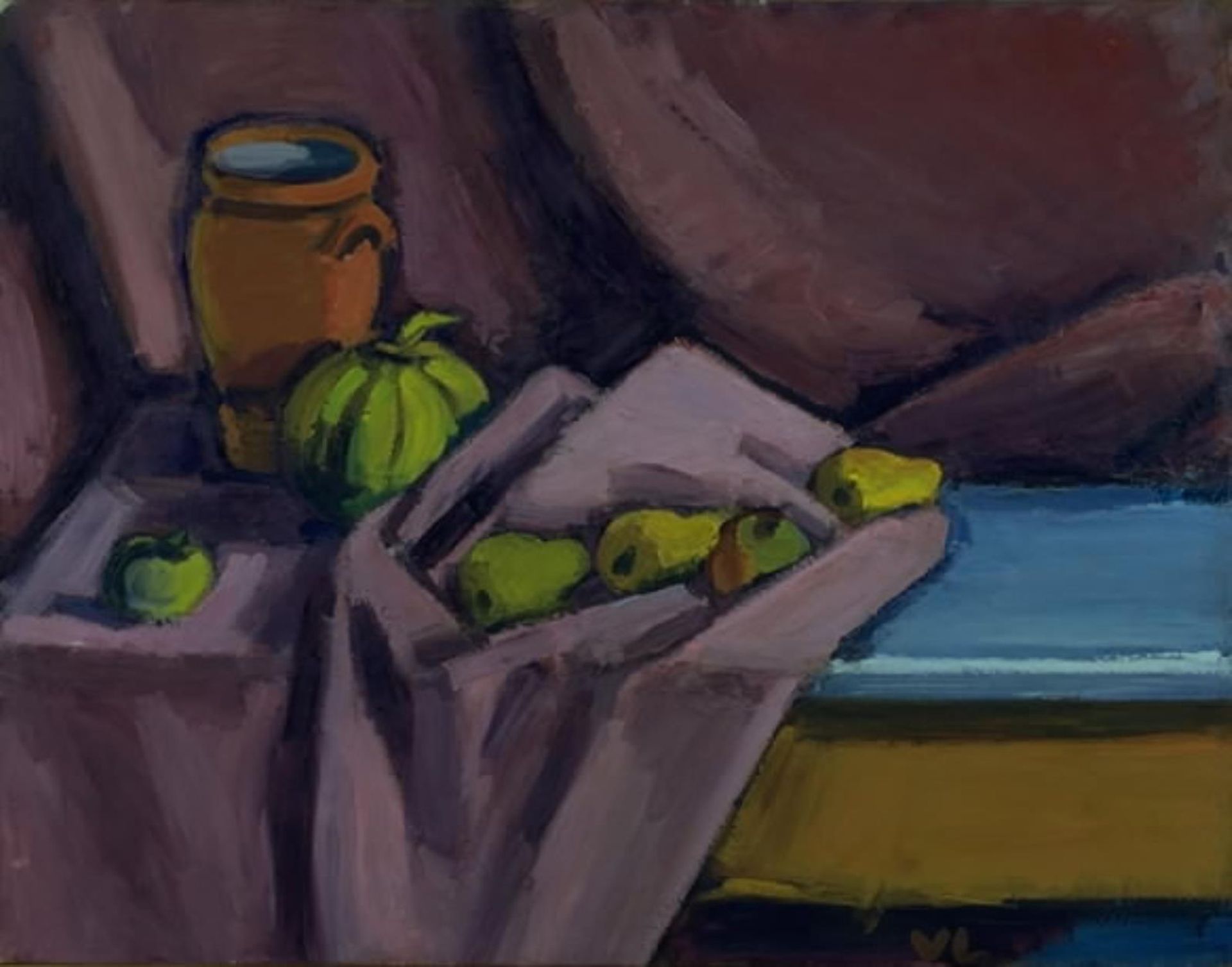 Still Life With a Jar and Fruits by Vilhelm Lundstrom