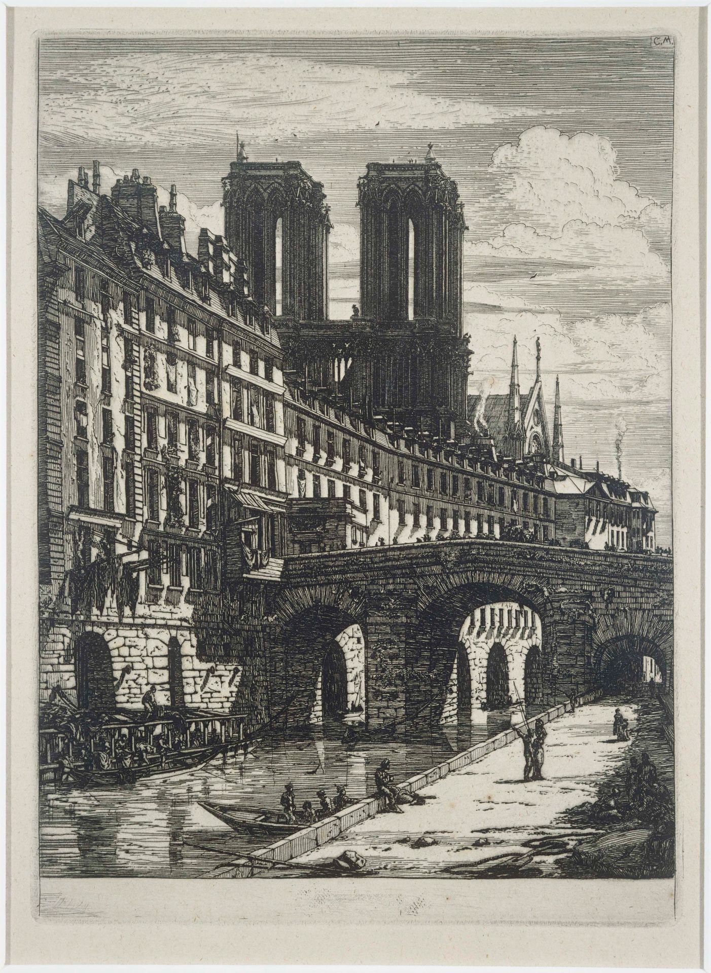 Le Petit Pont by Charles Meryon