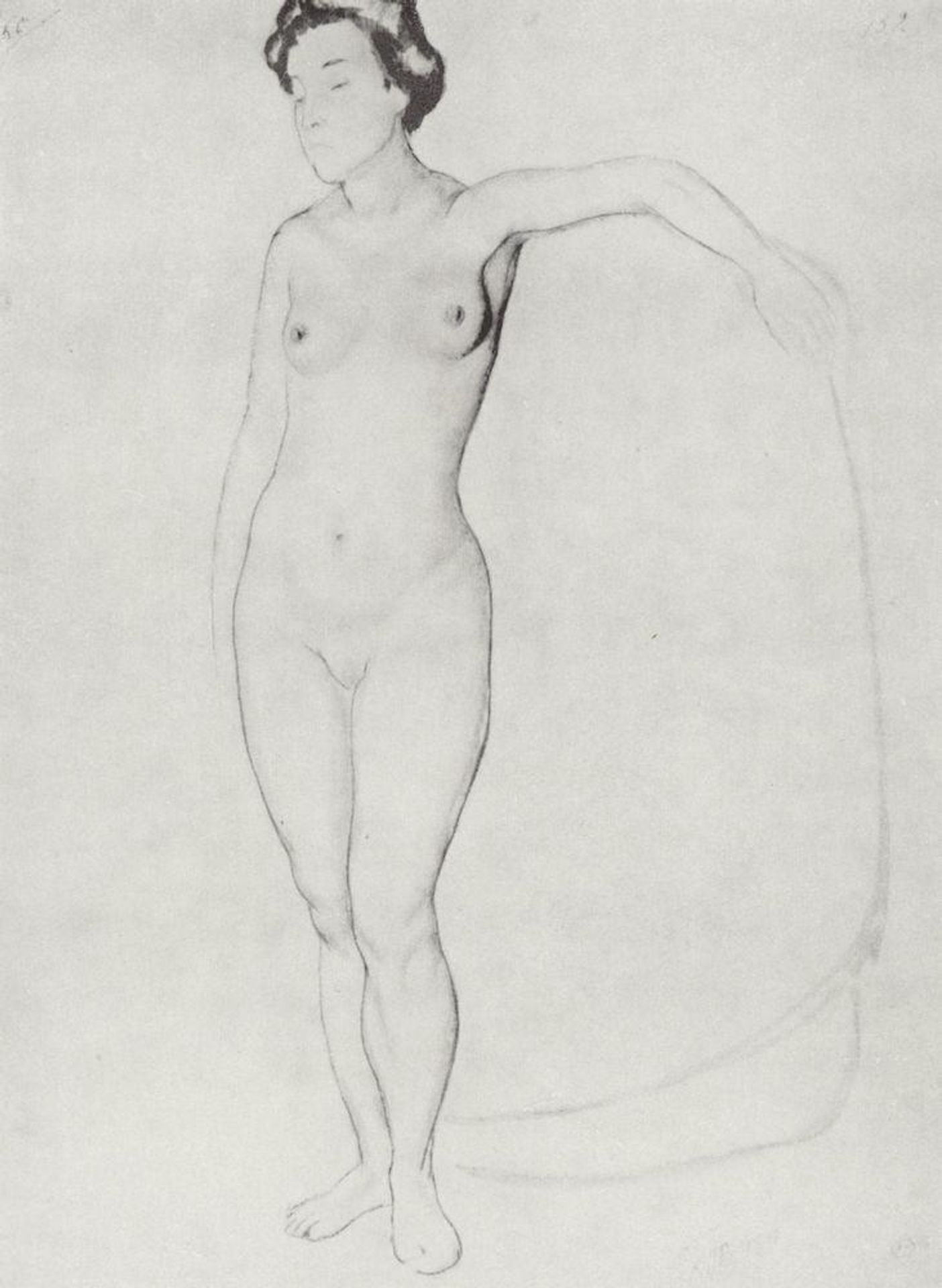 Drawing for the painting's Dream by Kuzma Petrov-Vodkin