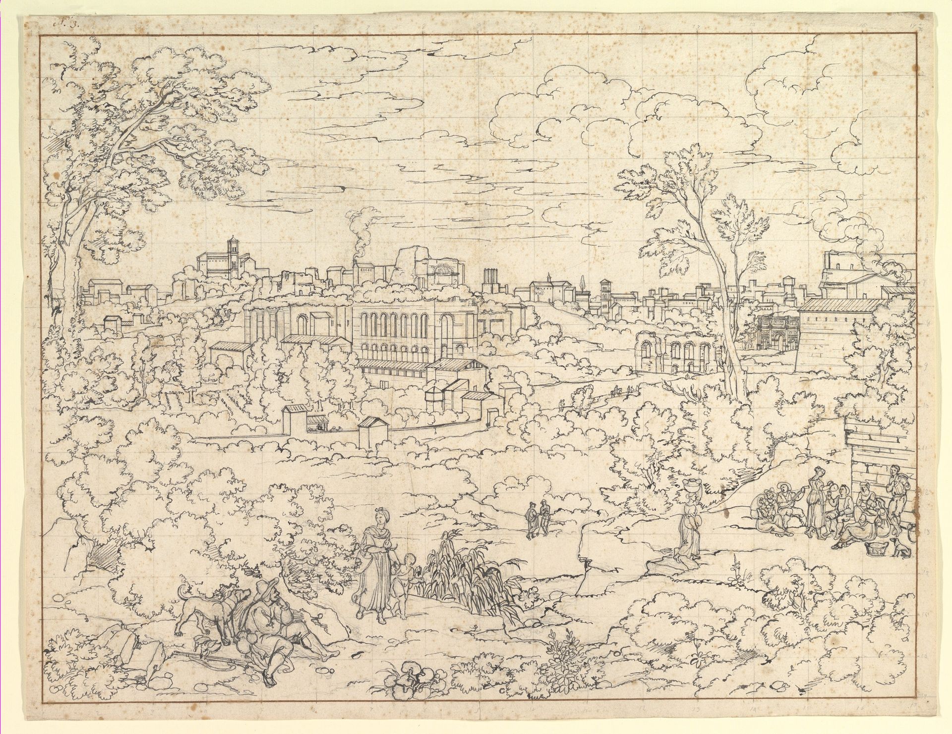 Ruins of the Imperial Palaces in Rome by Joseph Anton Koch
