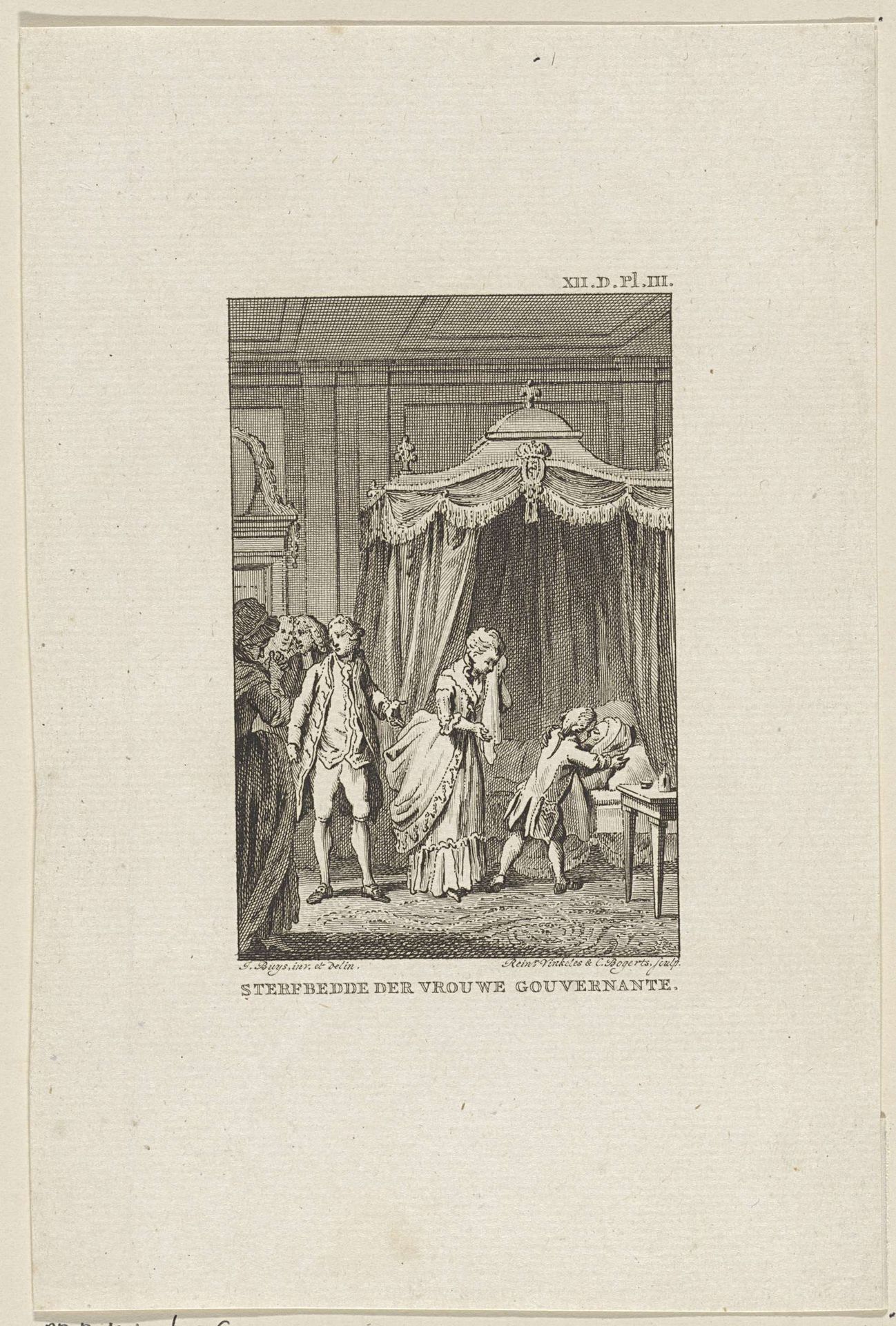 Overlijden van prinses Anna, 1759 by Reinier Vinkeles