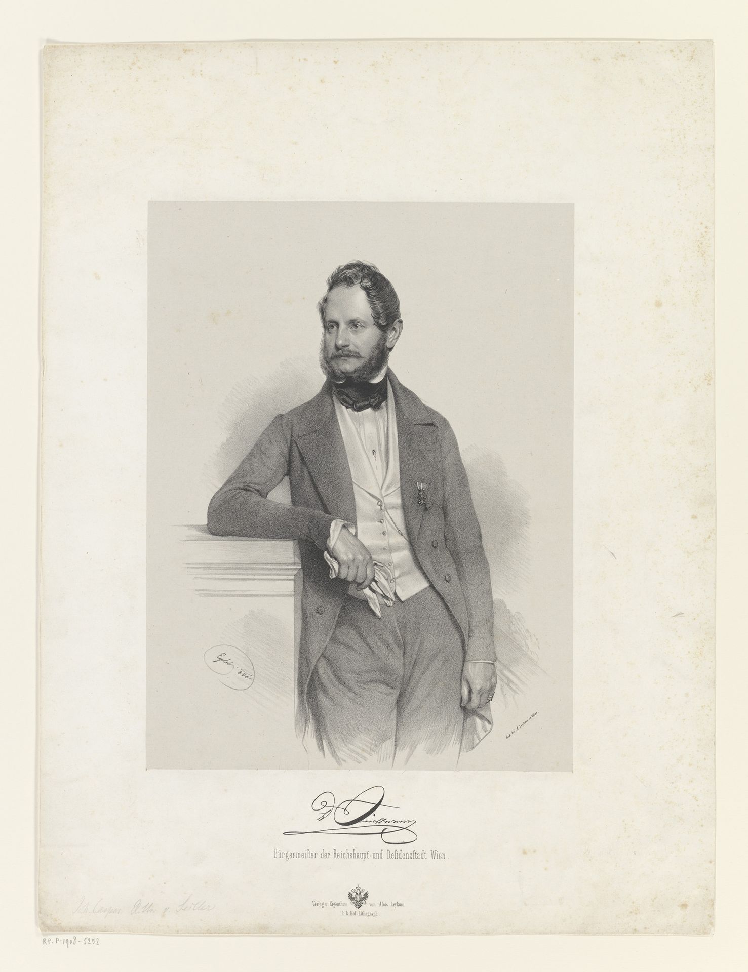 Portret van Johann Kaspar von Seiller by Franz Eybl