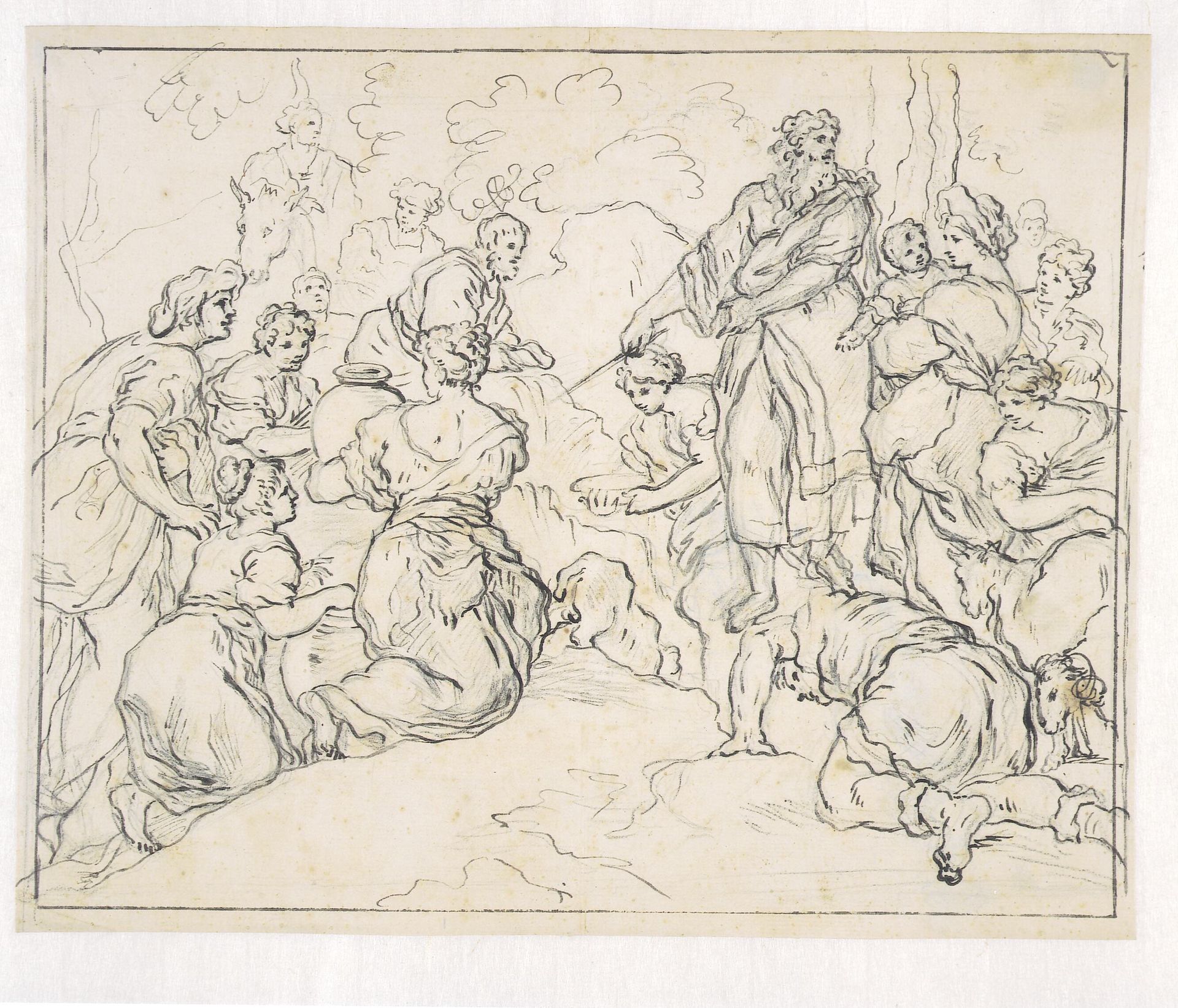 Moses striking the rock by Francesco La Marra