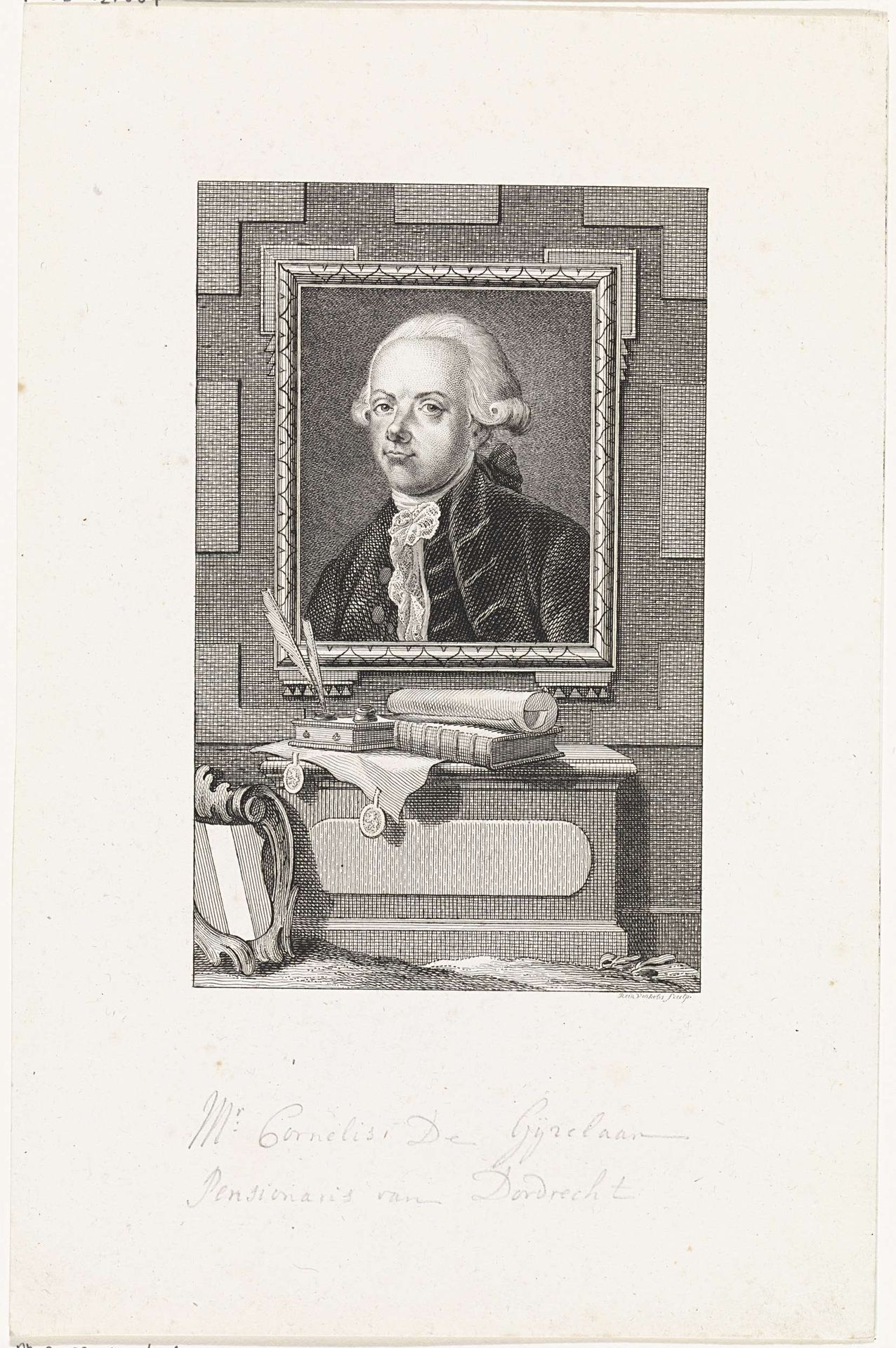 Portret van Cornelis de Gijselaar by Reinier Vinkeles