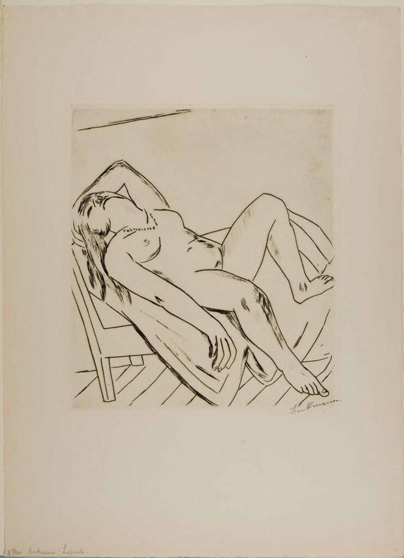 Reclining Woman by Max Beckmann