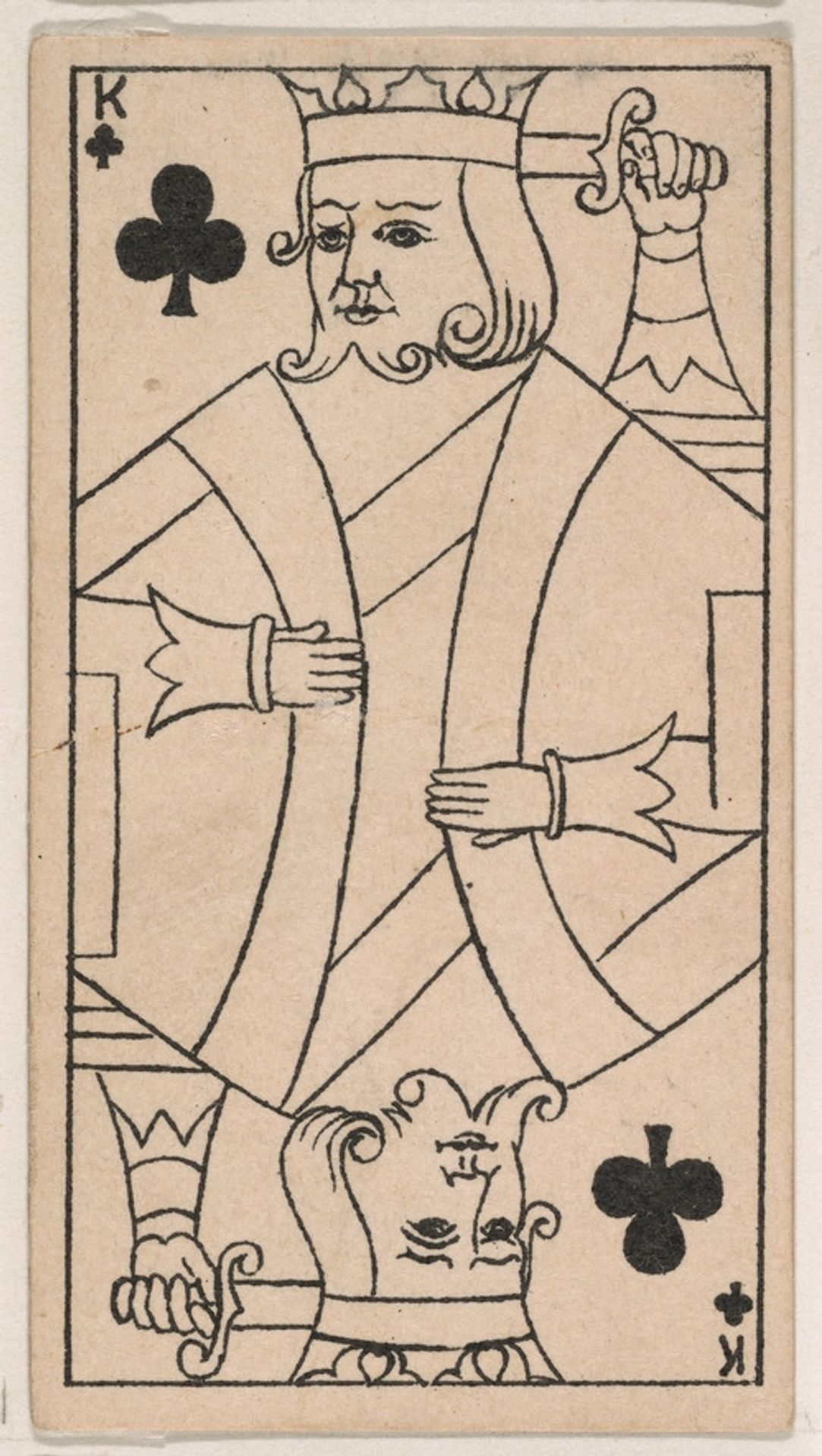 King of Clubs, from the Transparent Playing Cards series (N220) issued by Kinney Bros. by Kinney Brothers Tobacco Company